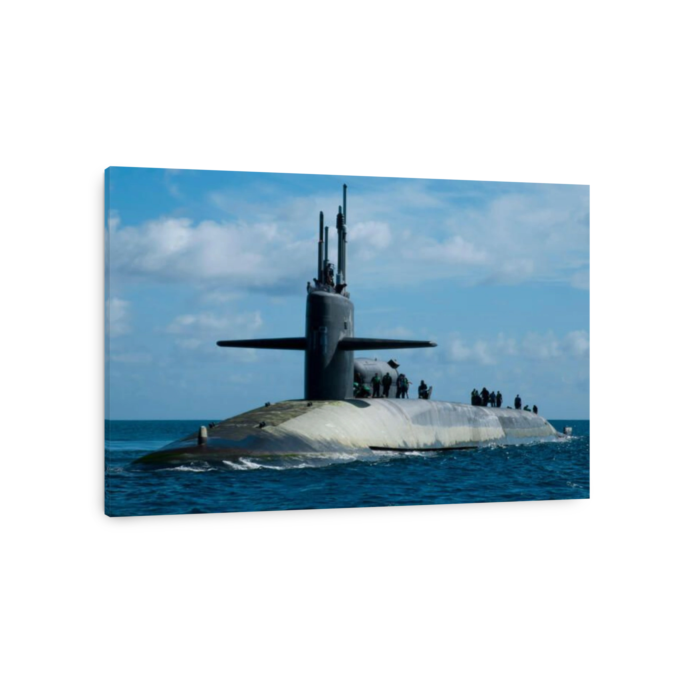 Sailors aboard the guided-missile submarine USS Georgia.