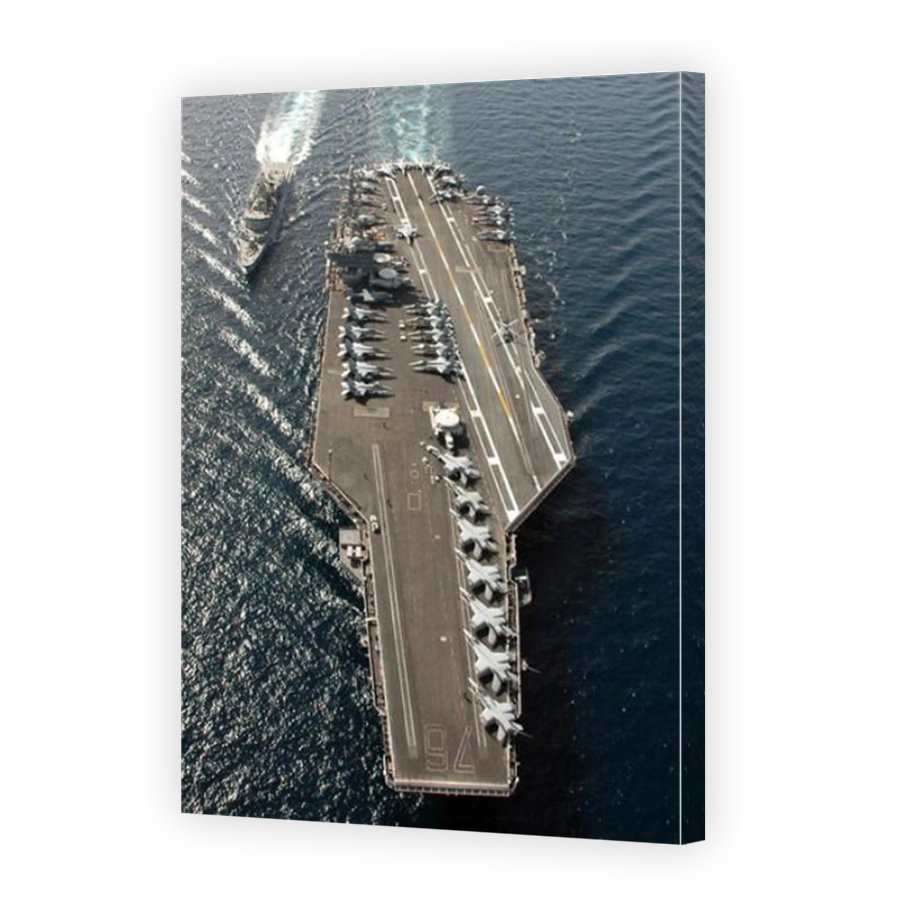 The Royal Australian Navy frigate HMAS Ballarat comes along side the Nimitz-class aircraft carrier USS Ronald Reagan (CVN 76), in preparation for a fueling at sea evolution. U.S. Navy photo by Photographer's Mate 3rd Class Aaron Burden