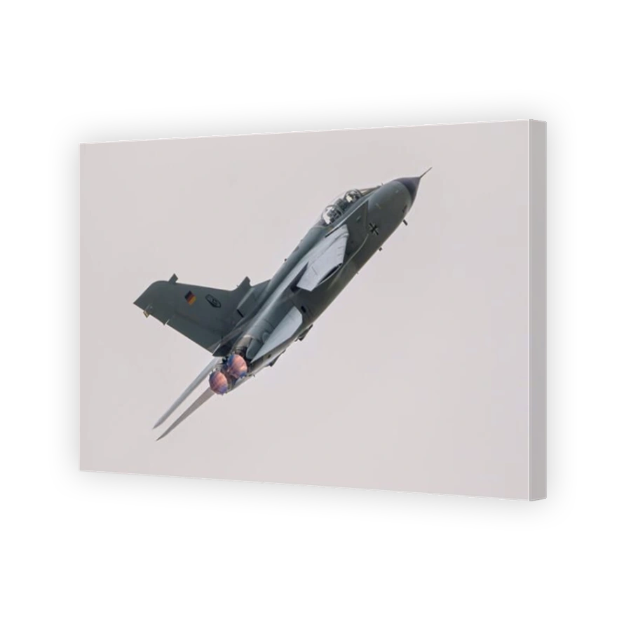 German Air Force Tornado fighter bomber with afterburners.