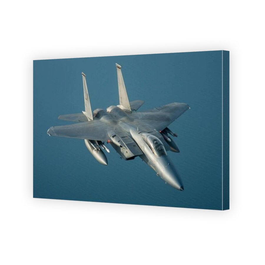 A U.S. Air Force F-15C Eagle over the North Sea.