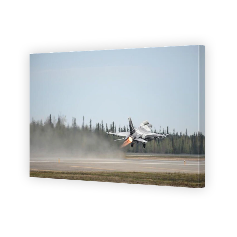 May 13, 2014 - An F-16 Fighting Falcon takes off during Red Flag Alaska 14 at Eielson Air Force Base, Alaska.