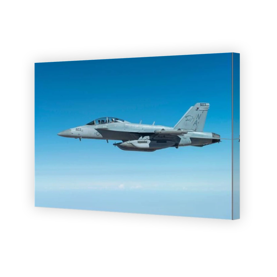 A U.S. Navy EA-18G Growler in flight.