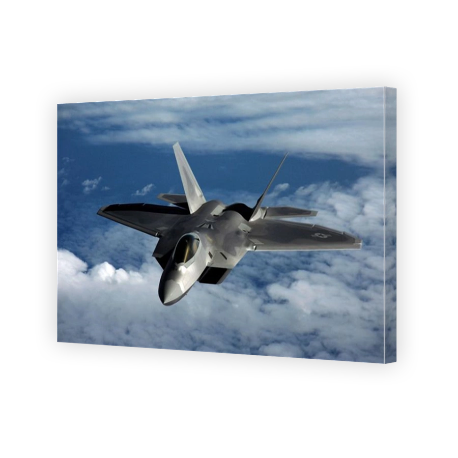A U.S. Air Force F-22 Raptor aircraft flies near Guam.