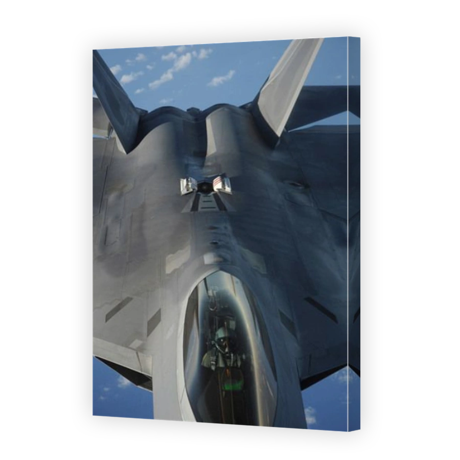 January 28, 2009 - An F-22 Raptor moves into position to receive fuel from a KC-135 Stratotanker over the Pacific Ocean.