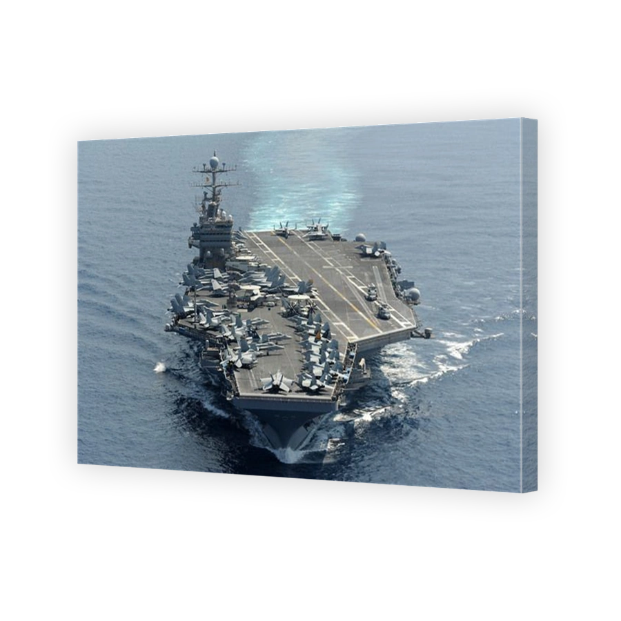 Indian Ocean, January 18, 2012 - The Nimitz-class aircraft carrier USS Abraham Lincoln transits the Indian Ocean.