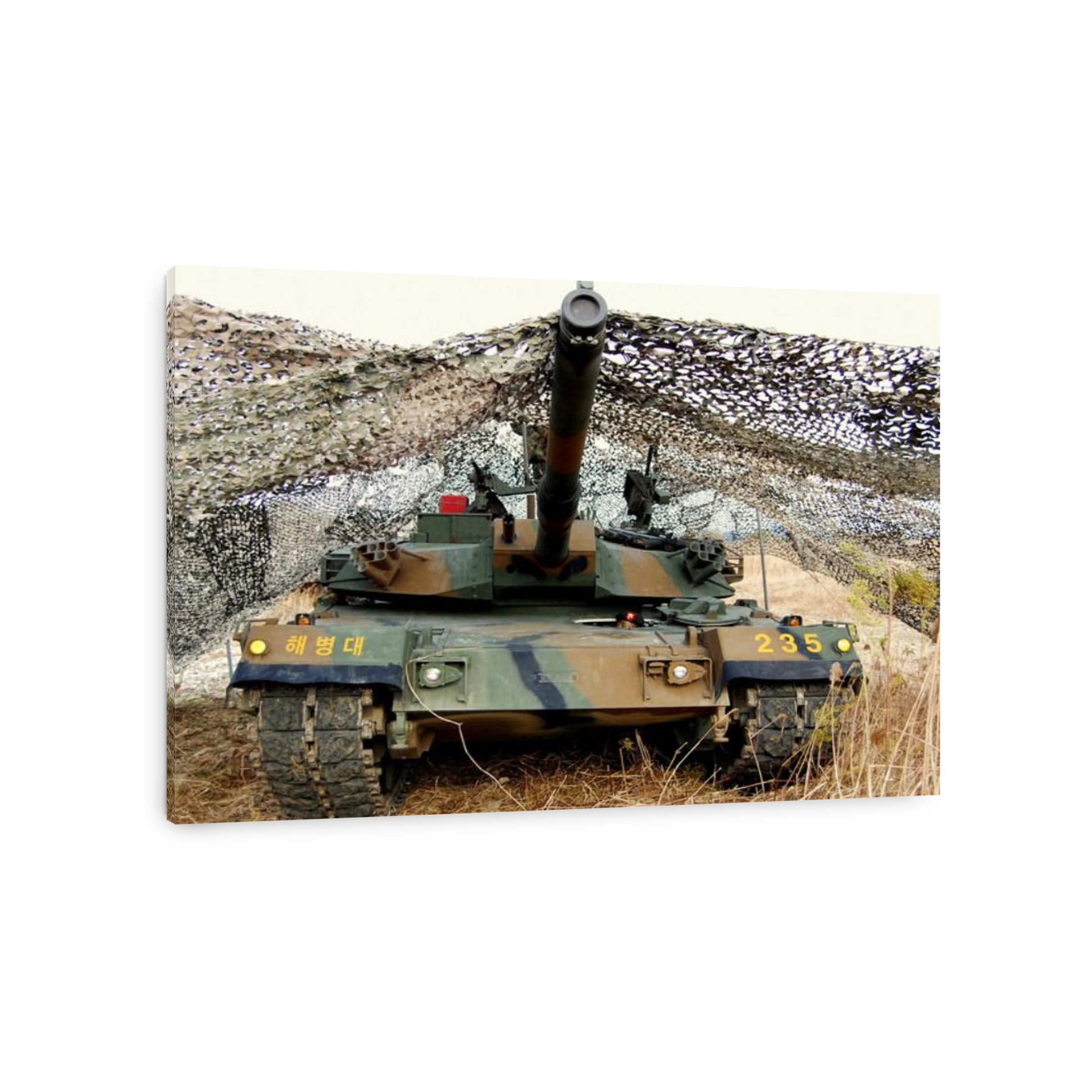 Mock aggressors from Republic of Korea Marine Corps prepare their tank.