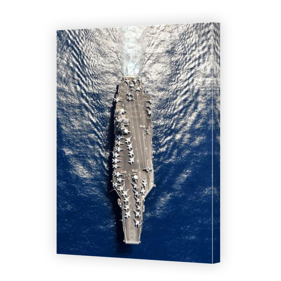 Aerial view of the aircraft carrier USS Harry S. Truman.