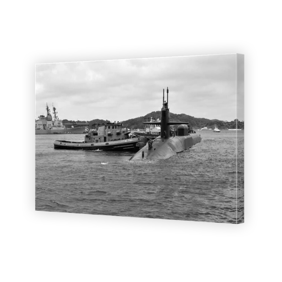 The Ohio-class guided-missile submarine USS Michigan SSGN 727 arrives at Fleet Activities Yokosuka as part of its deployment to the western Pacific, Yokosuka, Japan, 2012. Image courtesy Mass Communication Specialist 1st Class David Mercil/US Navy.