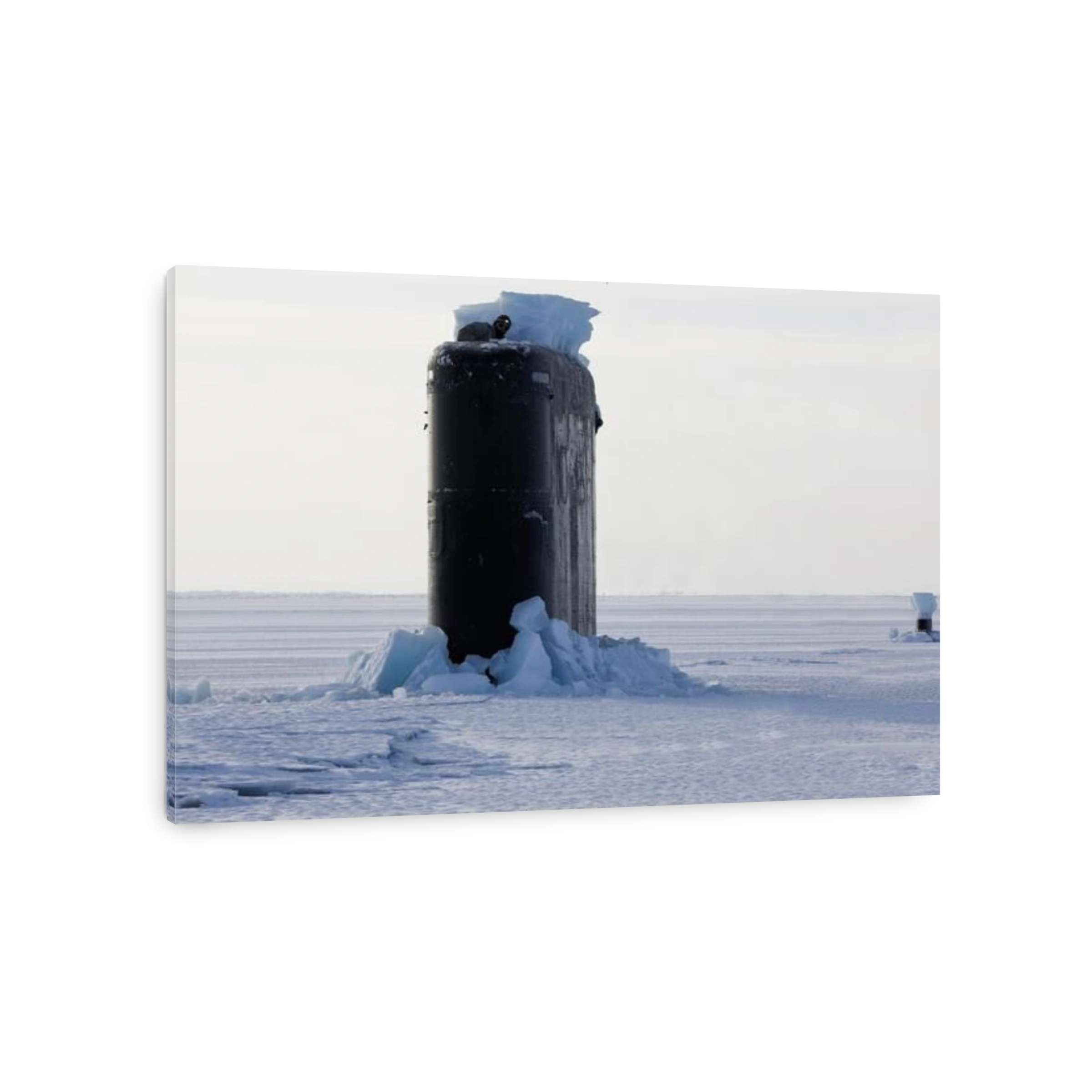 240308-N-JO245-1104 BEAUFORT SEA, Arctic Circle (March 8, 2024) – The Los Angeles-class attack submarine USS Hampton (SSN 767) surfaces through the ic