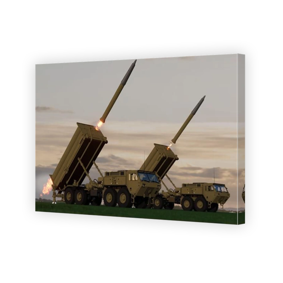 Long-range air and missile defence system in firing mode