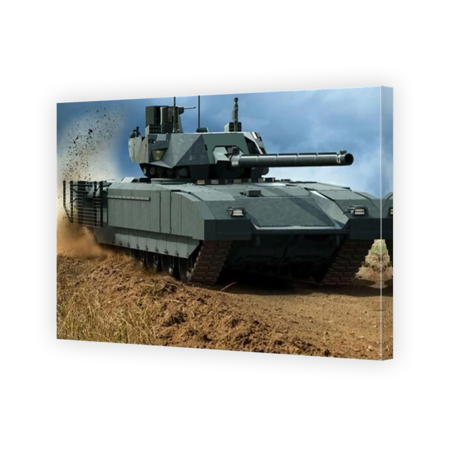 Russian tank of the latest generation T-14 Armata, on the training ground