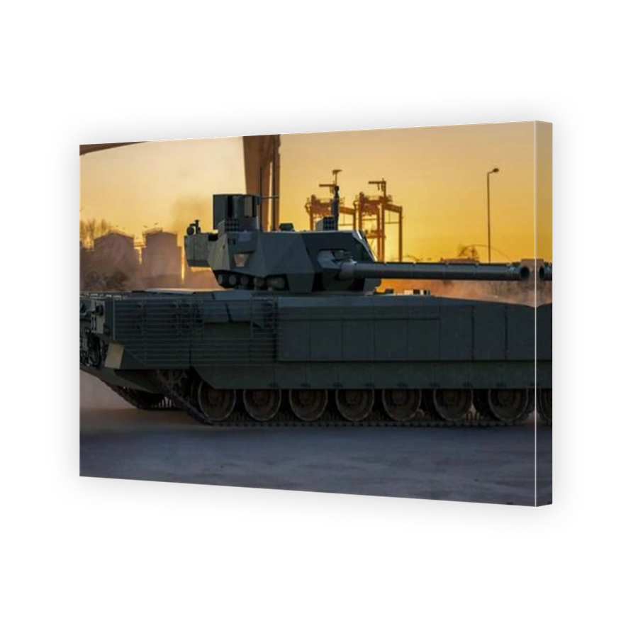 Russian tank of the latest generation T-14 Armata, on the training ground