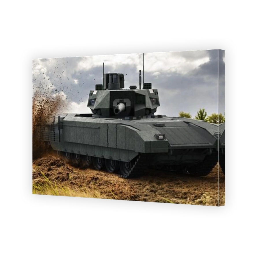 Russian tank of the latest generation T-14 Armata, on the training ground
