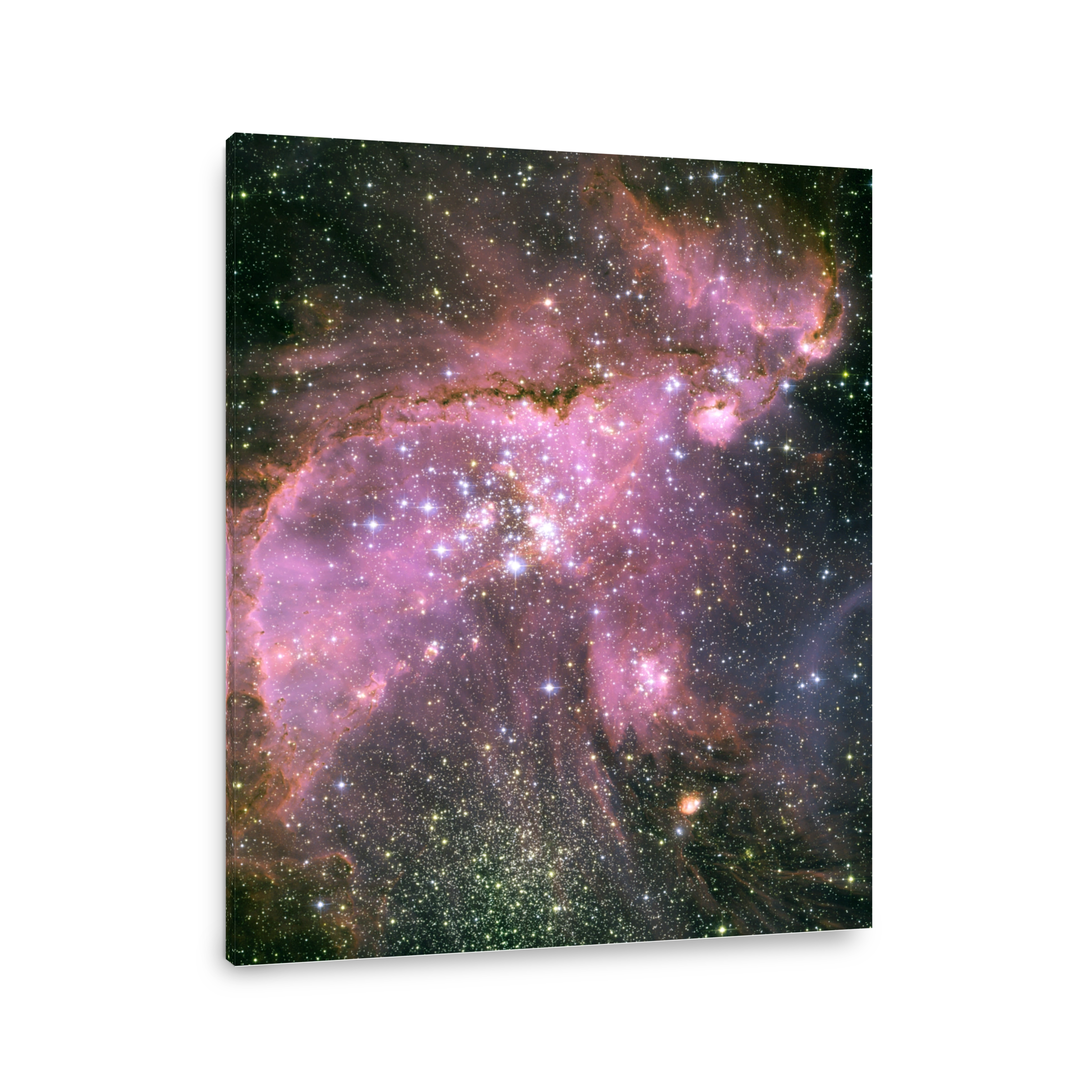 Young stars sculpt gas with powerful outflows