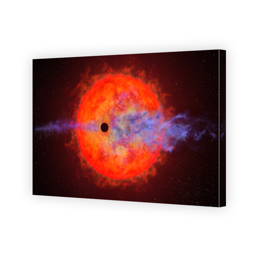 Hubble sees evaporating planet getting the hiccups