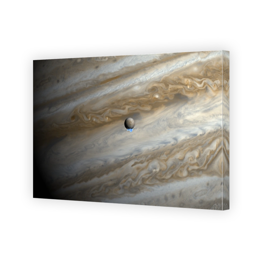 Water vapour plumes on Jupiter's moon Europa (artist's impressio