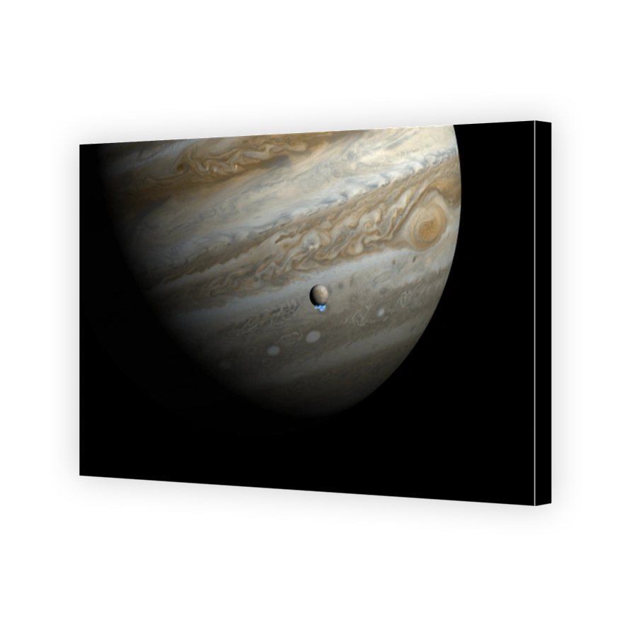 Water vapour plumes on Jupiter's moon Europa (artist's impressio