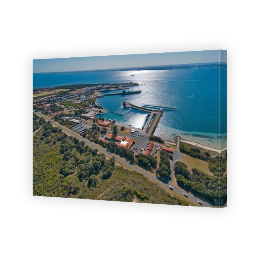 HMAS Stirling naval base at Garden Island, home to the fleet of Australian Navy Collins Class diesel electric submarines.