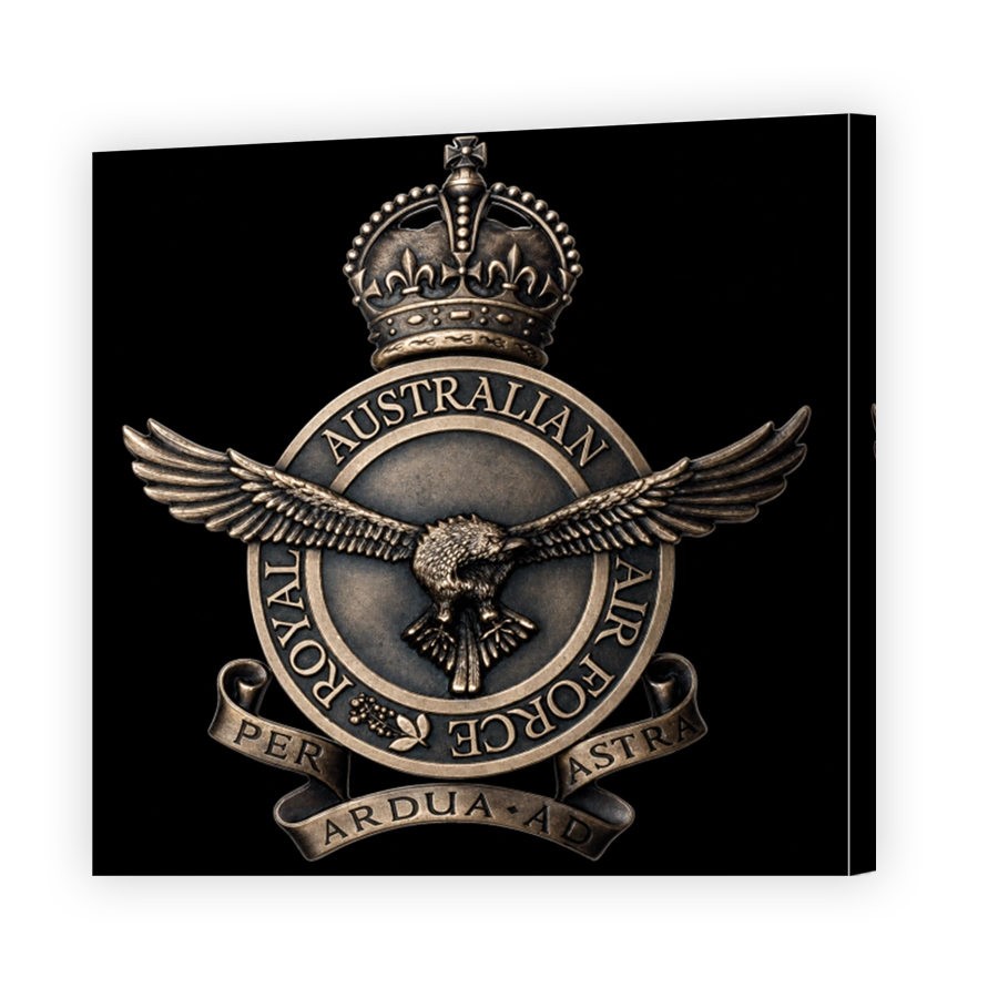 Australian Royal Air Force Badge Black Background