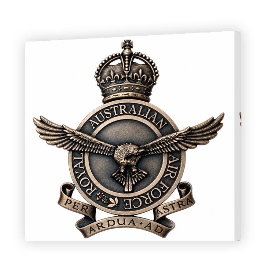 Australian Royal Air Force Badge White Background
