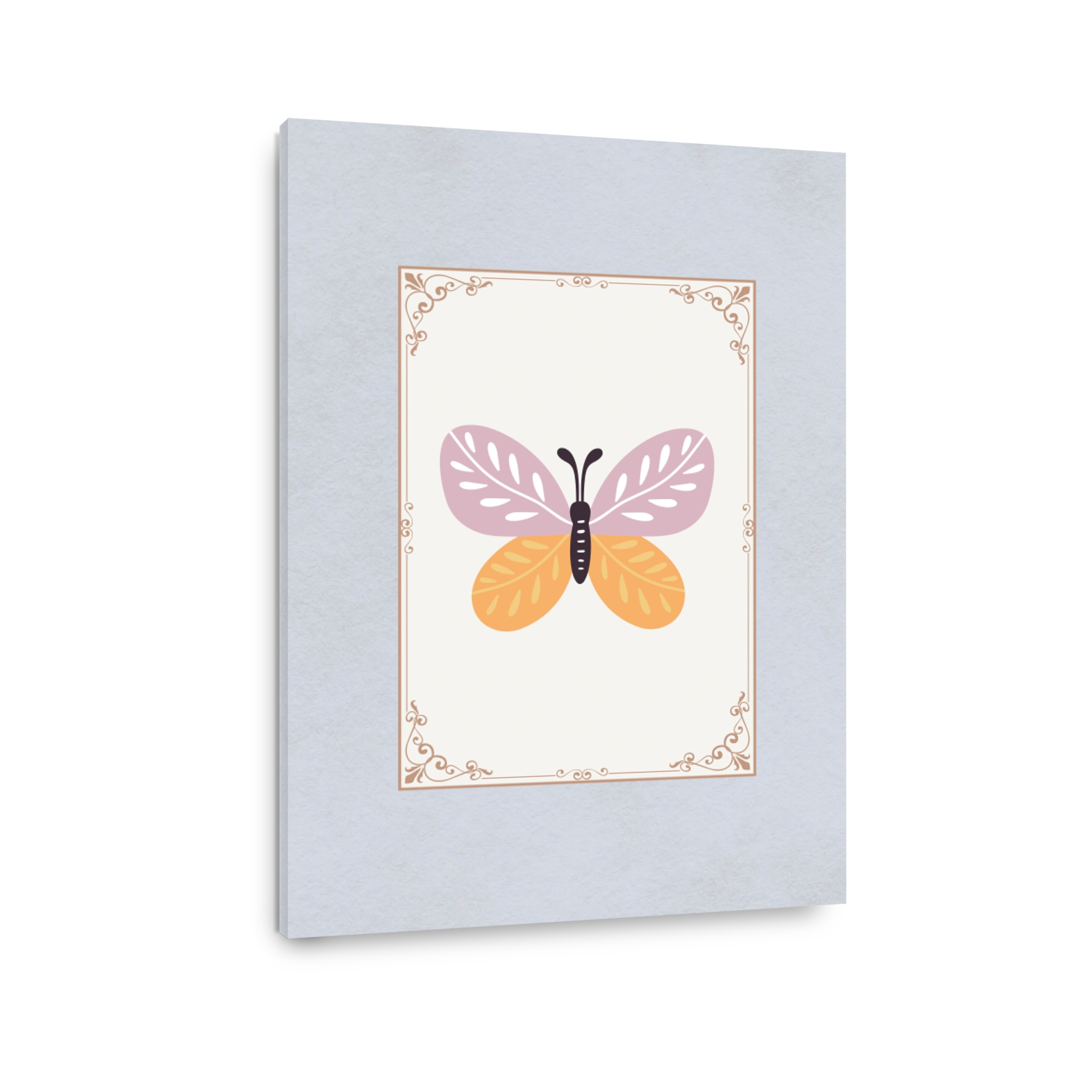 Whimsical butterfly print for nursery or kids' room