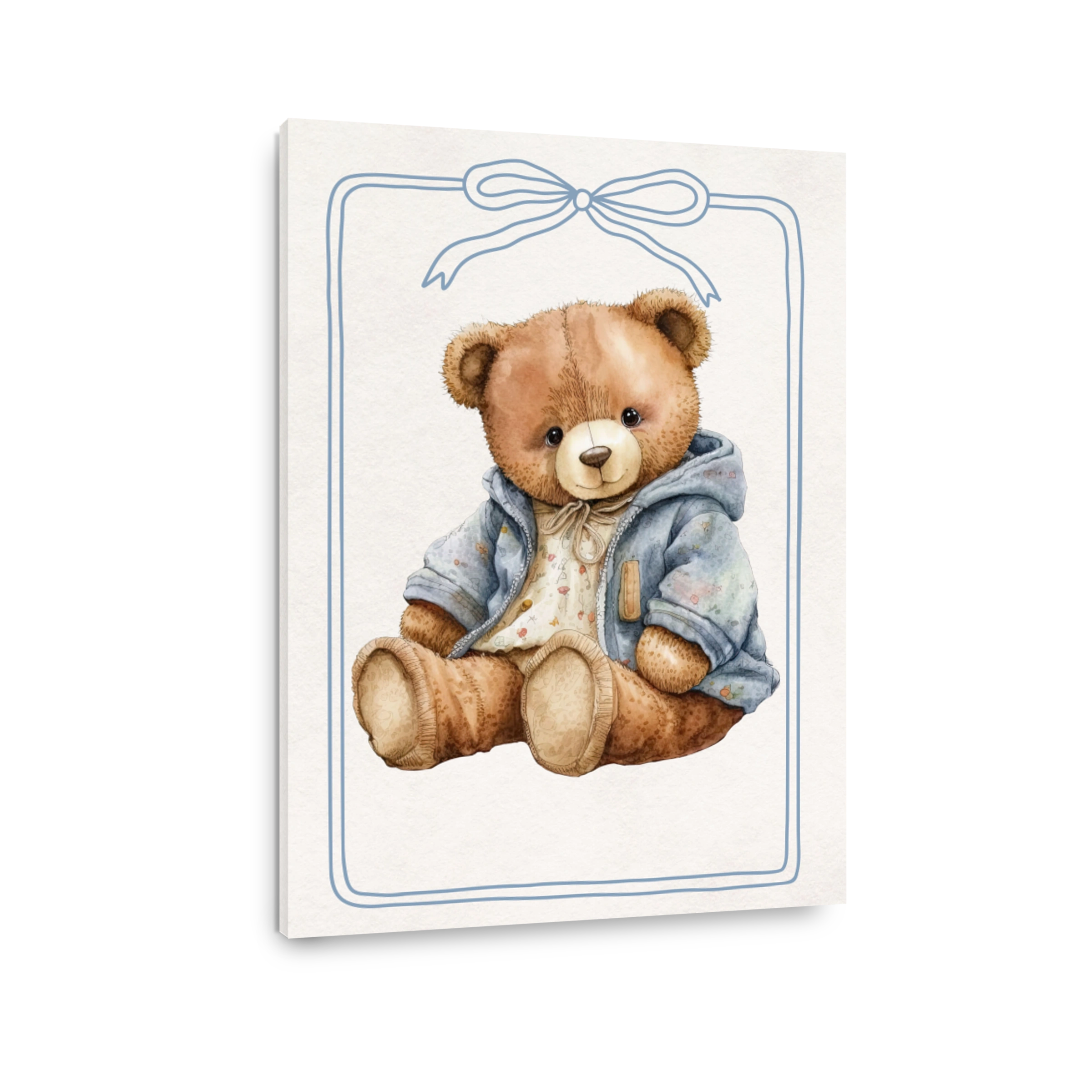 Whimsical Teddy Bear Watercolour Art Print