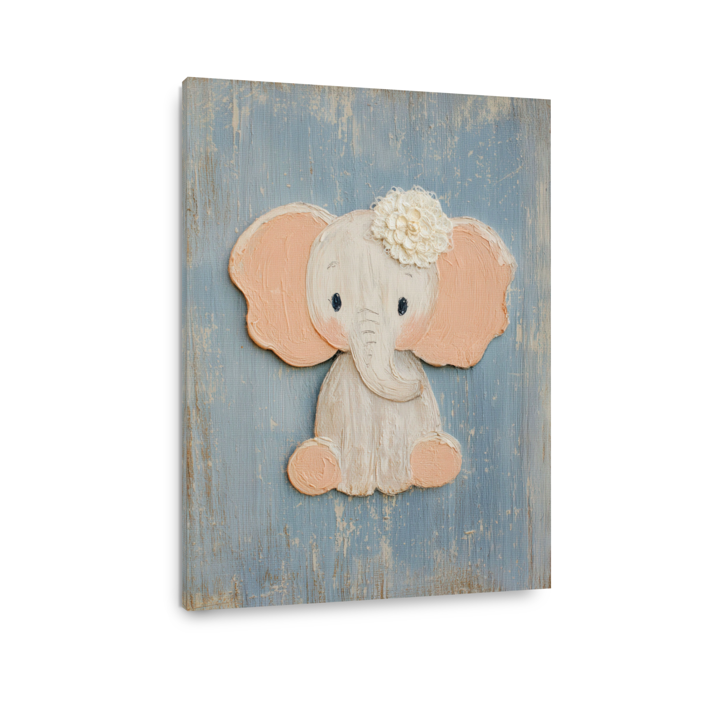 Whimsical Elephant Canvas Print for Nursery