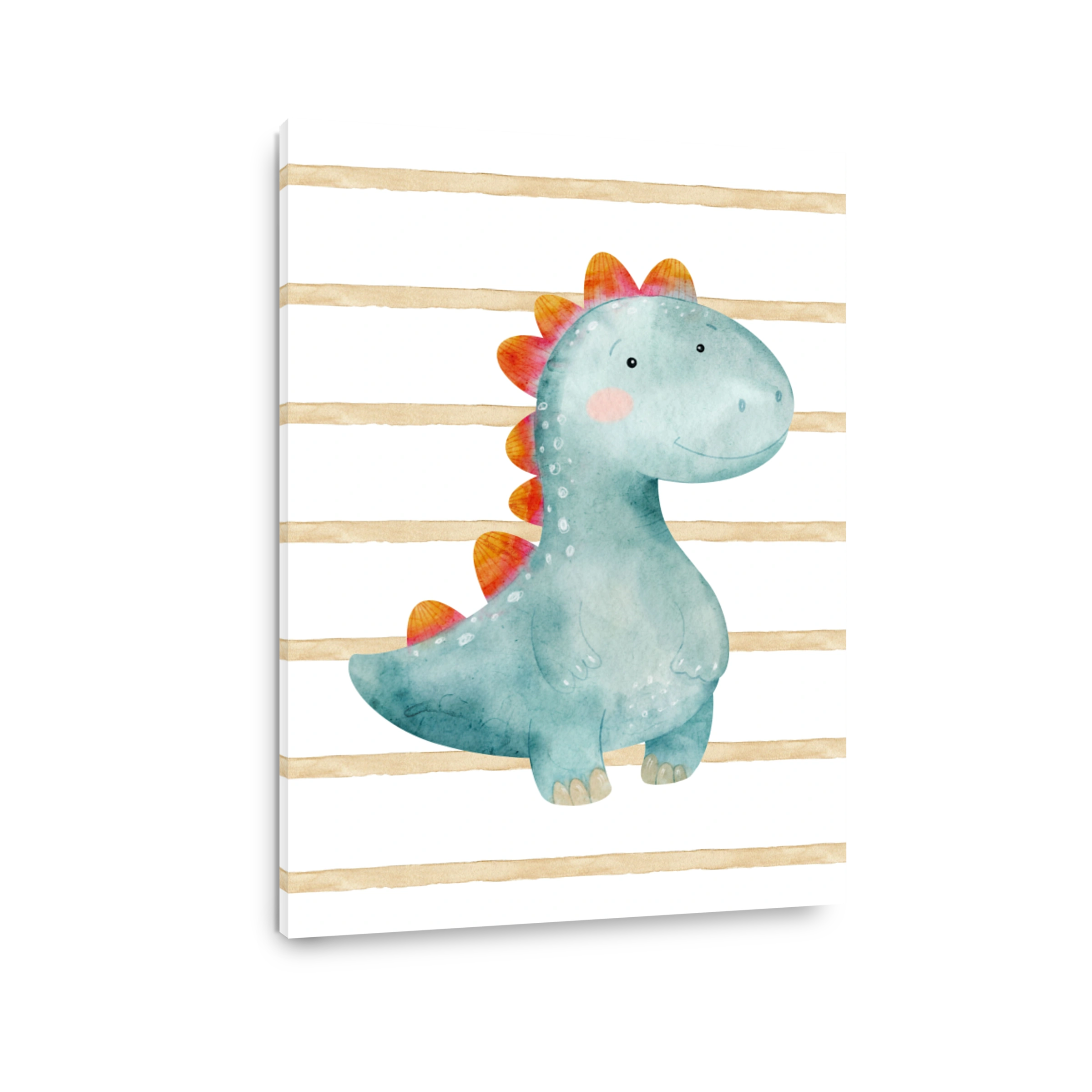 Playful Watercolour Dinosaur Art for Nurseries