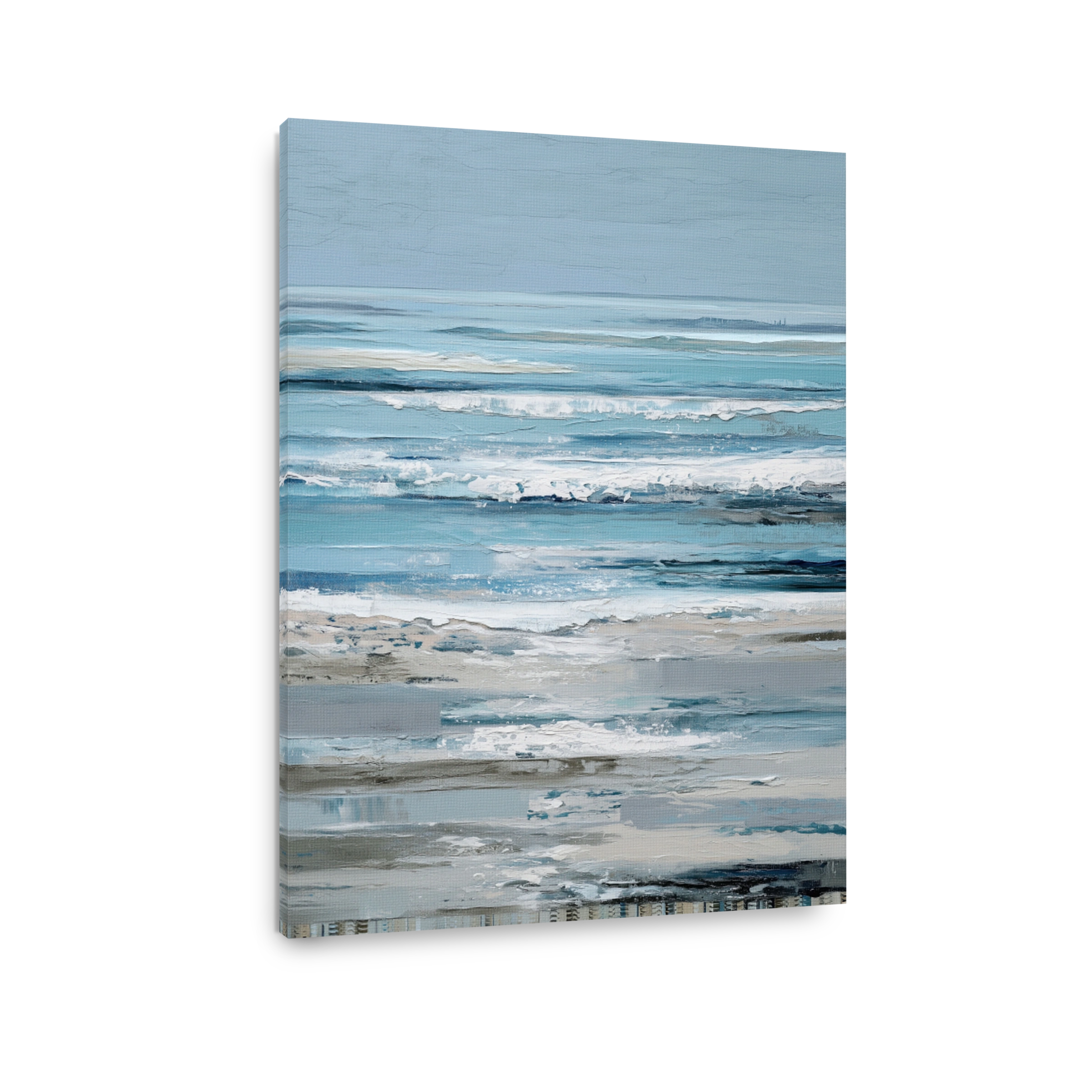 Serene Abstract Ocean Acrylic Painting