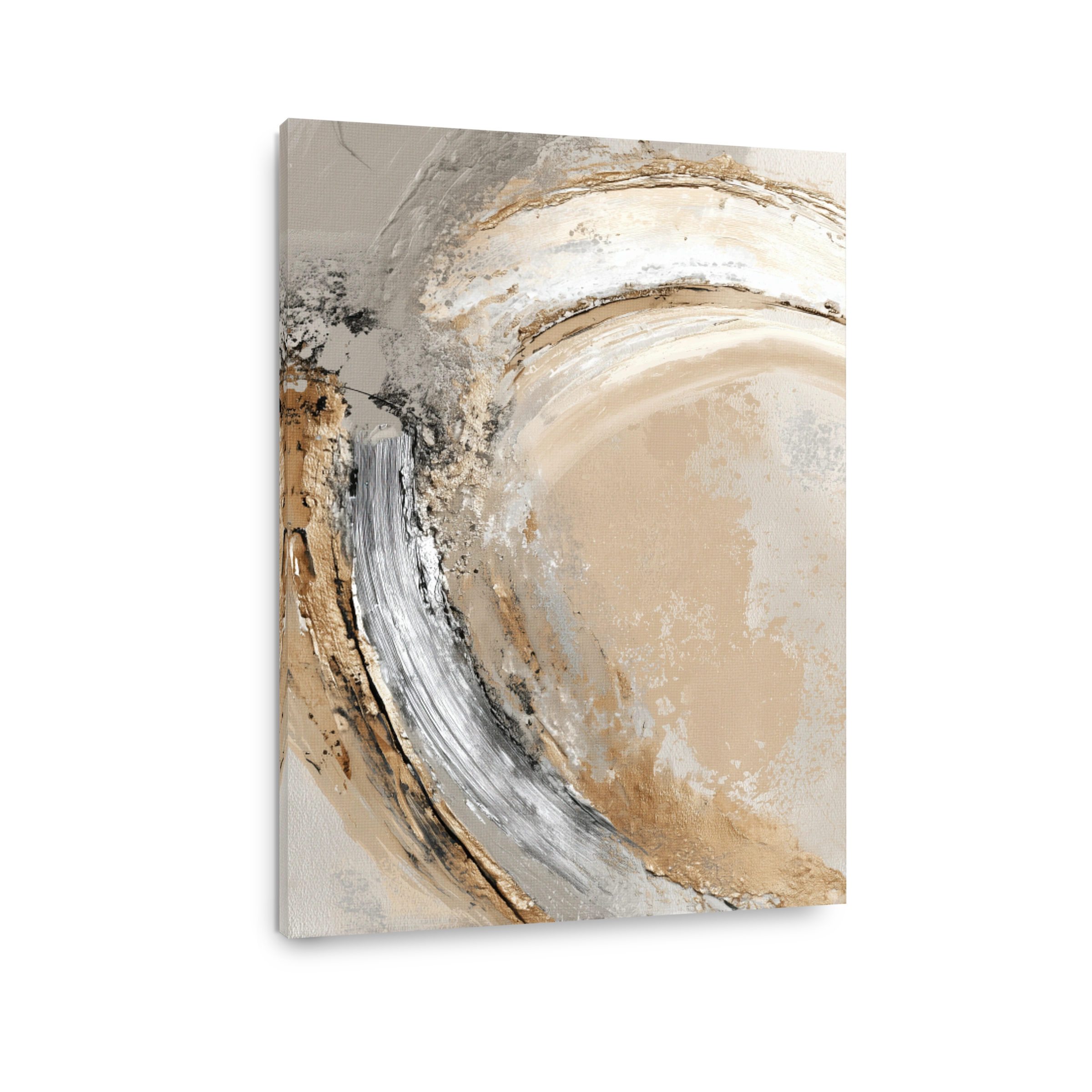 Elegant Abstract Swirl Mixed Media Art