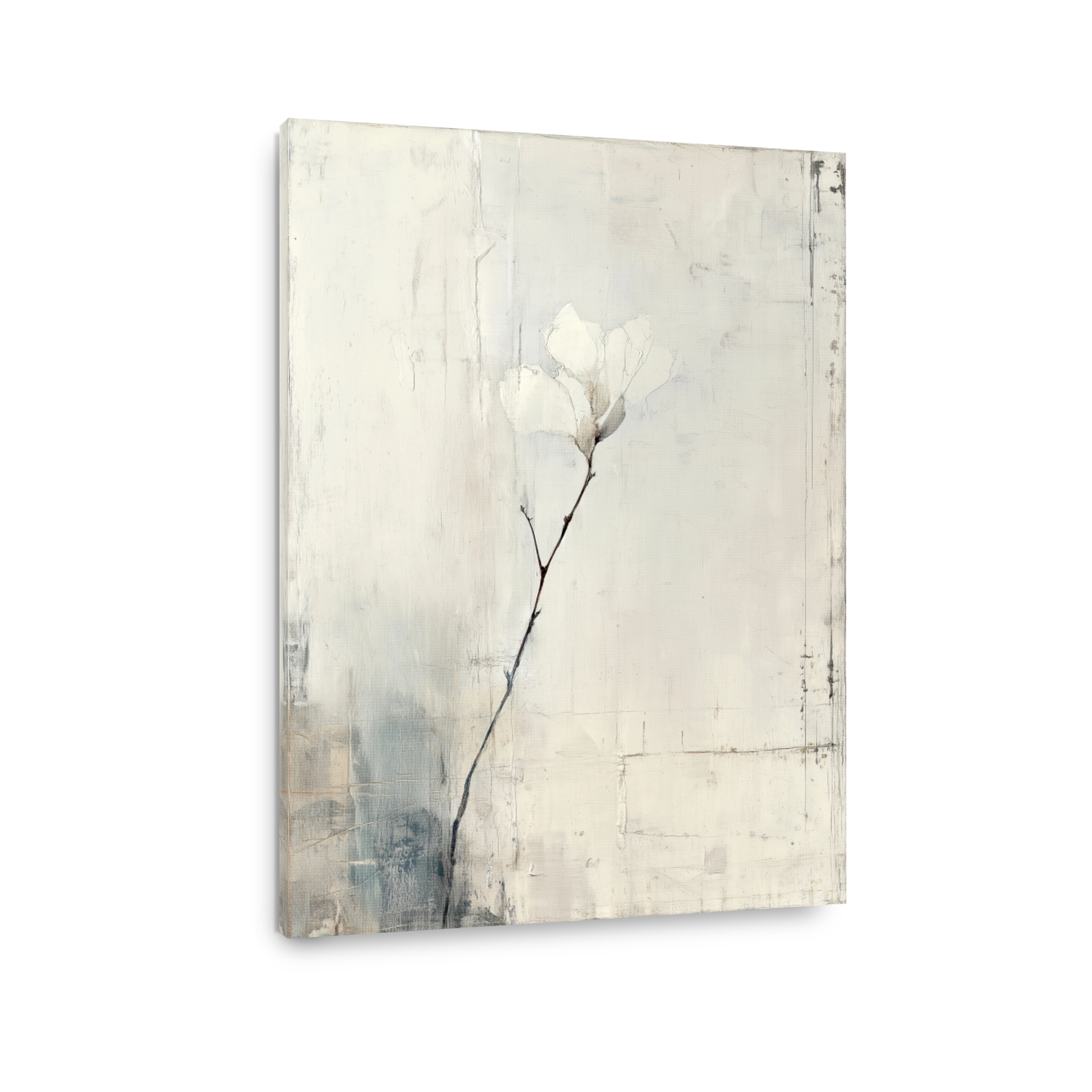 Delicate White Flower Abstract Art