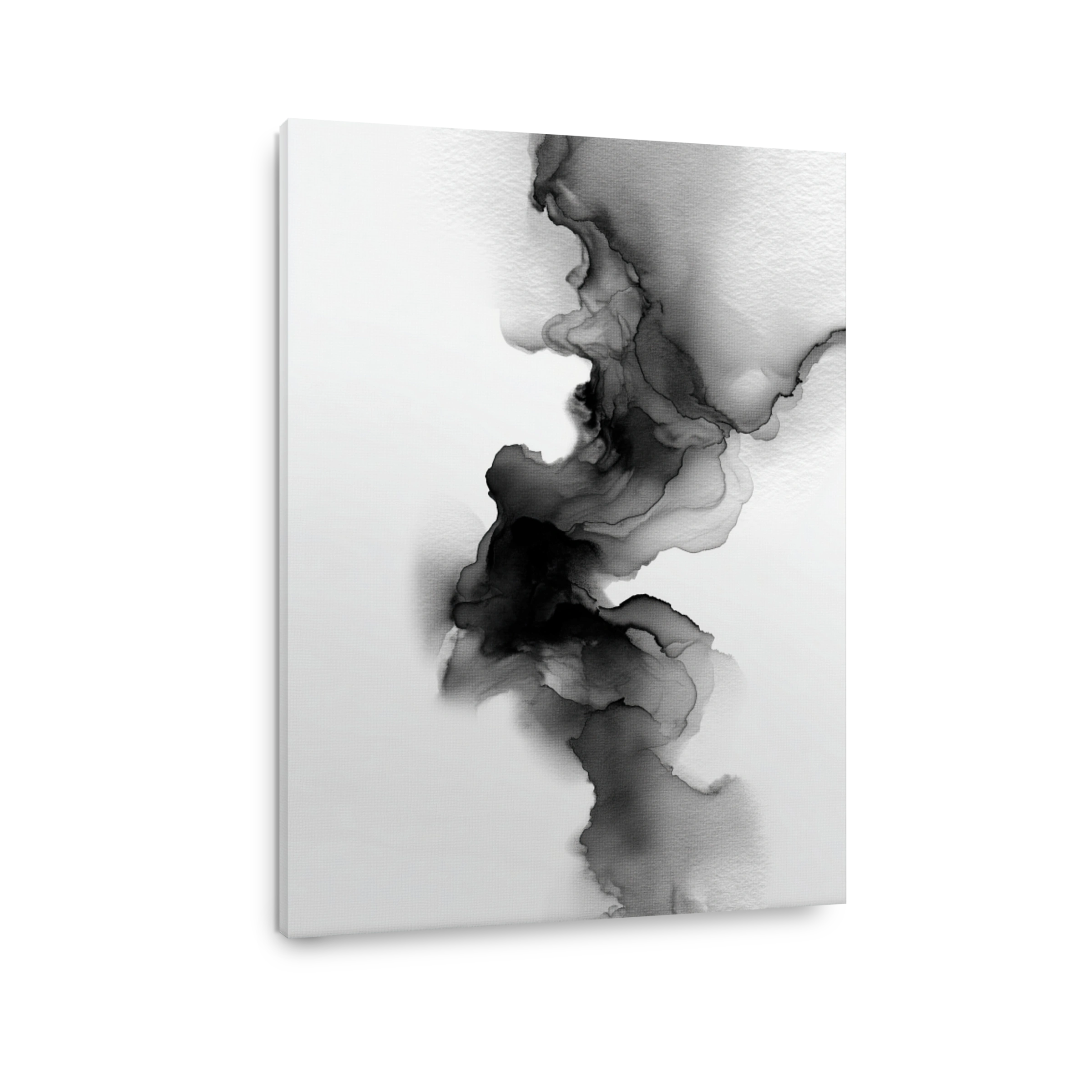 Dramatic Abstract Ink Flow Art
