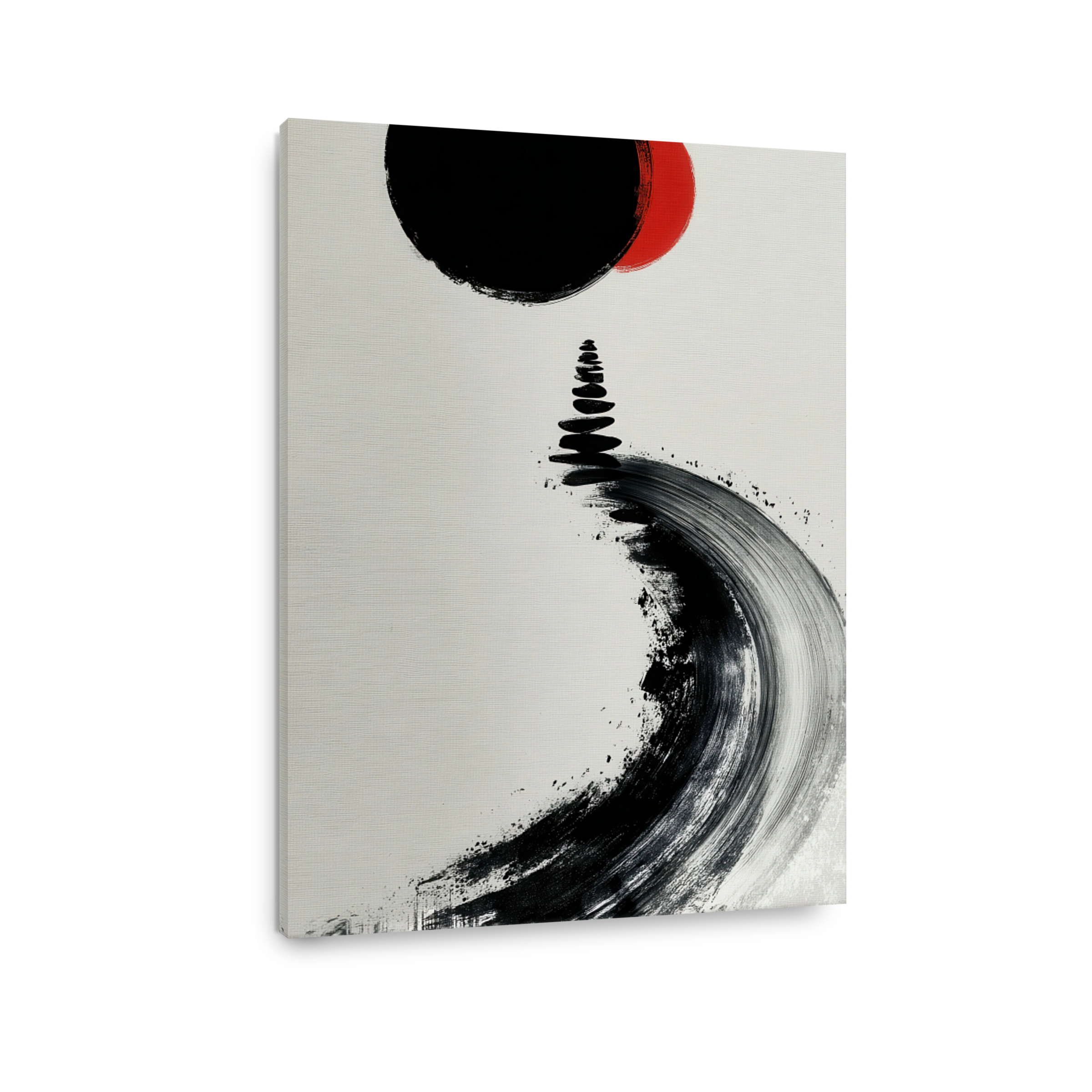 Tranquil Zen Stones Abstract Canvas Art