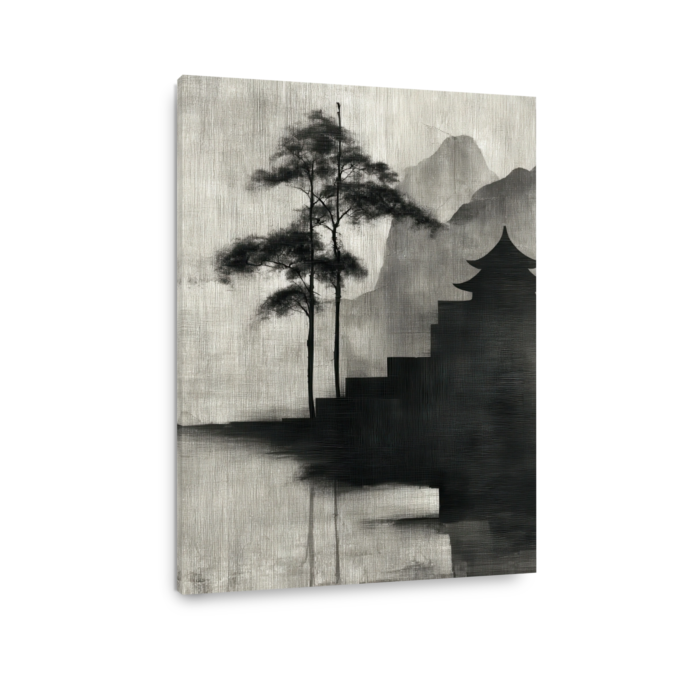 Serene Japandi Landscape Art Print