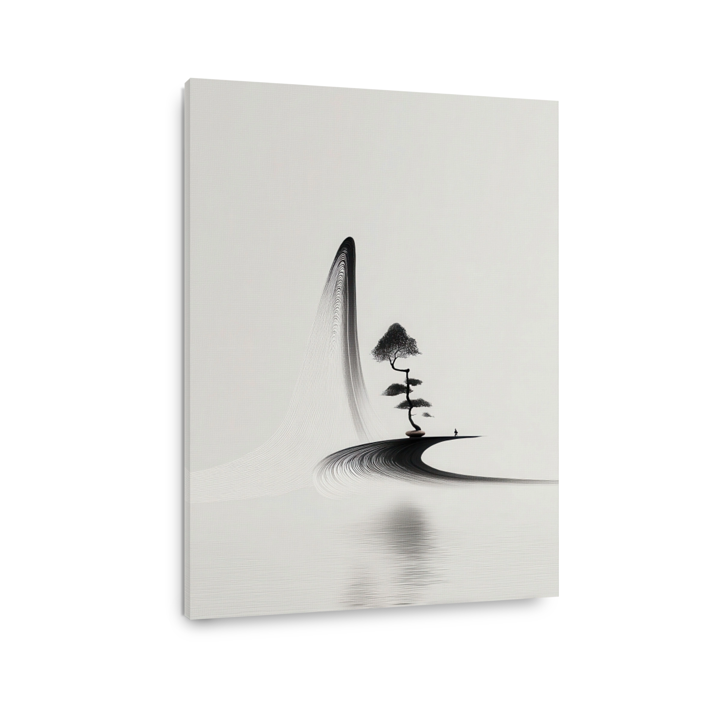 Serene Bonsai Tree Artwork