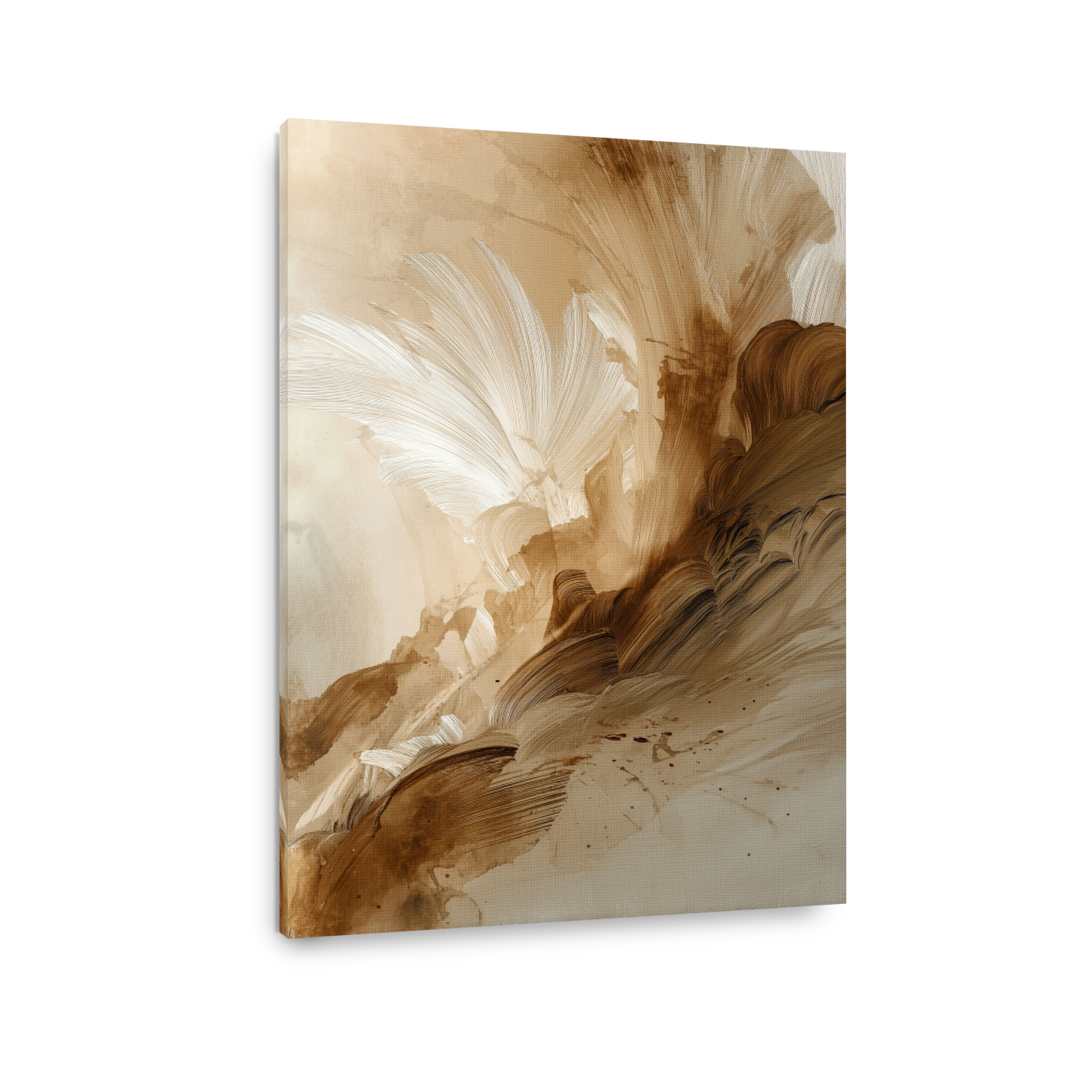 Serene Abstract Brushstrokes on Canvas