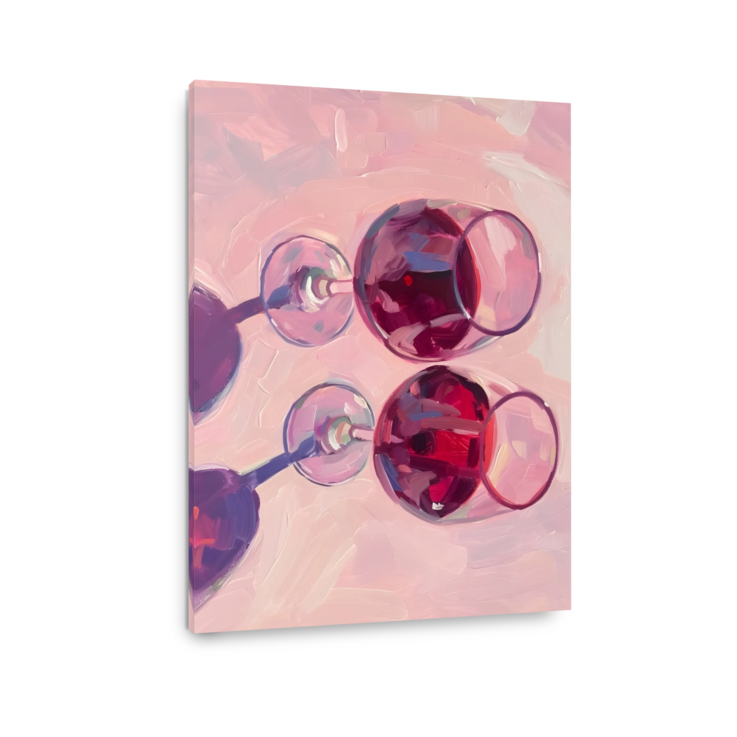 Two Wine Glasses Filled with Red Wine