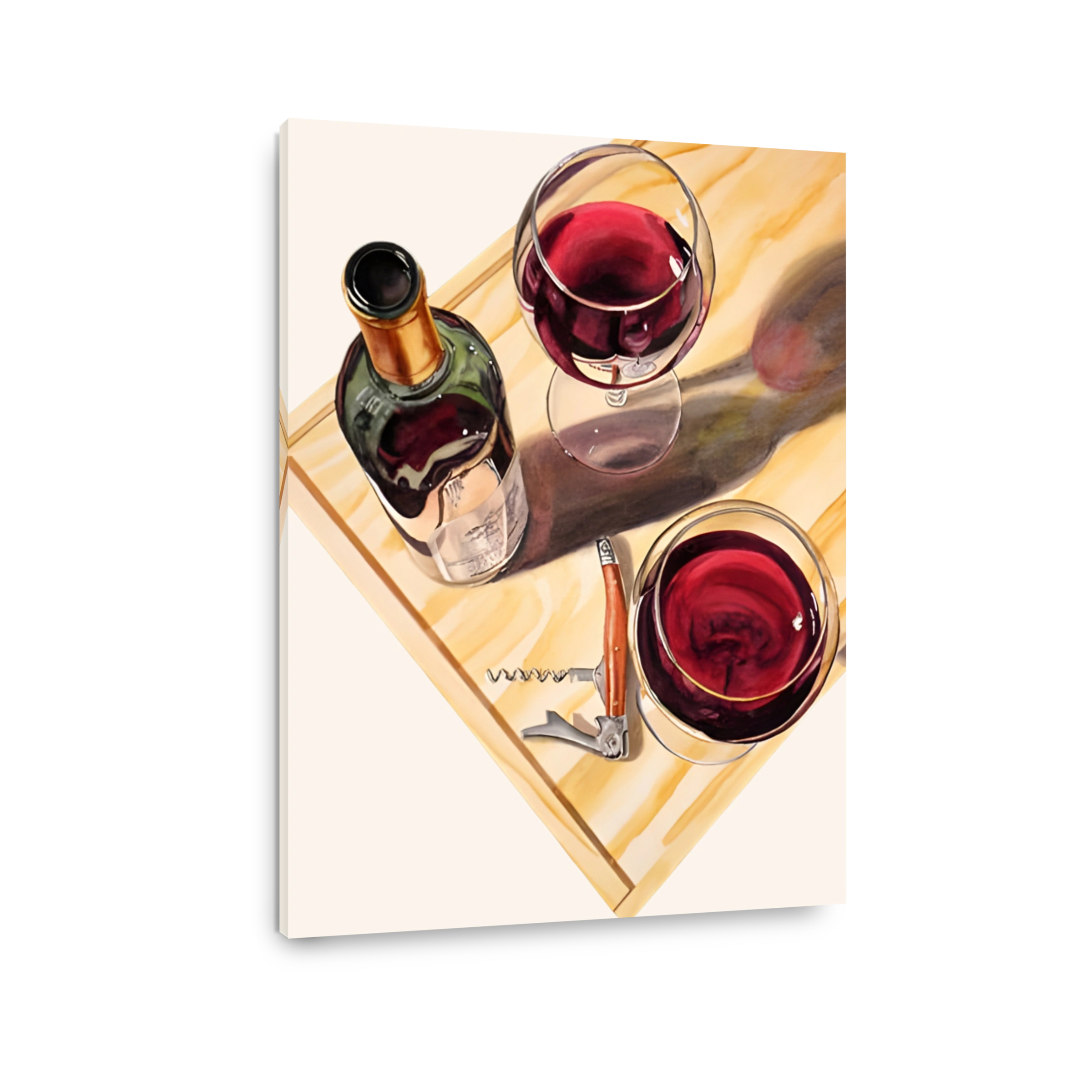 Red Wine Still Life Painting