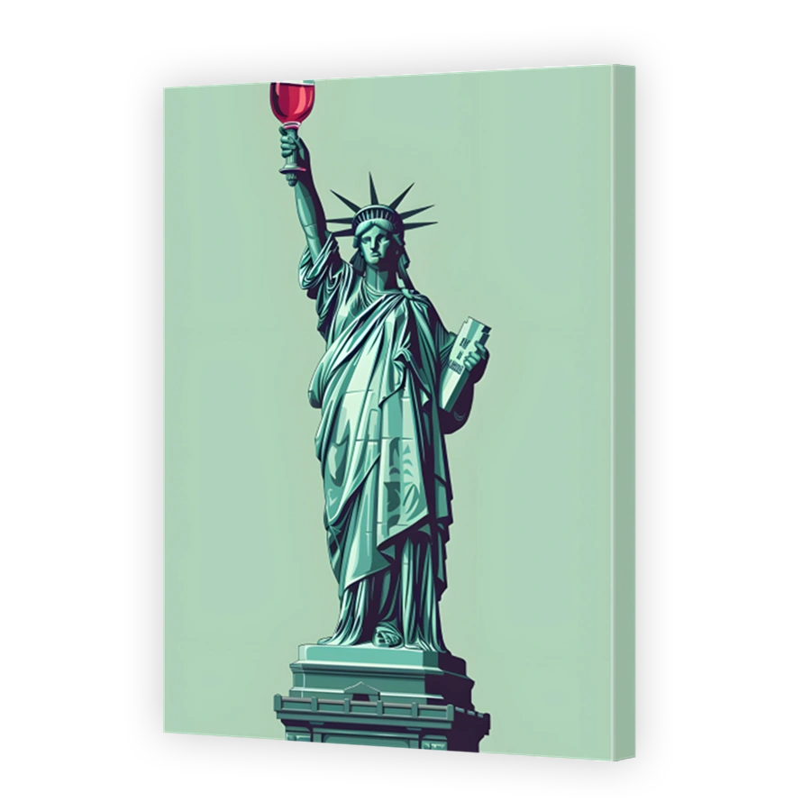 Statue of Liberty with Wine