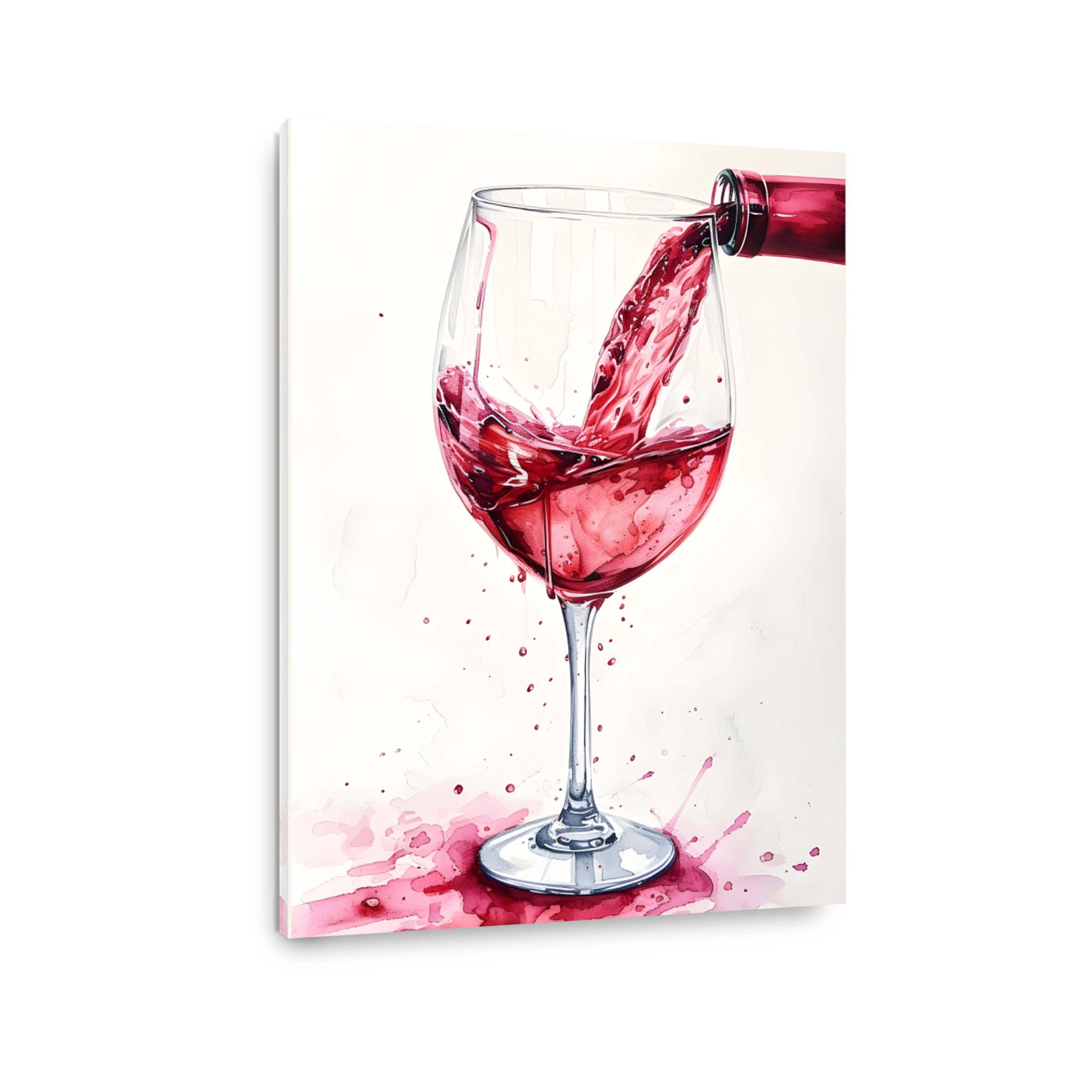 Vibrant Red Wine Pouring Into Glass