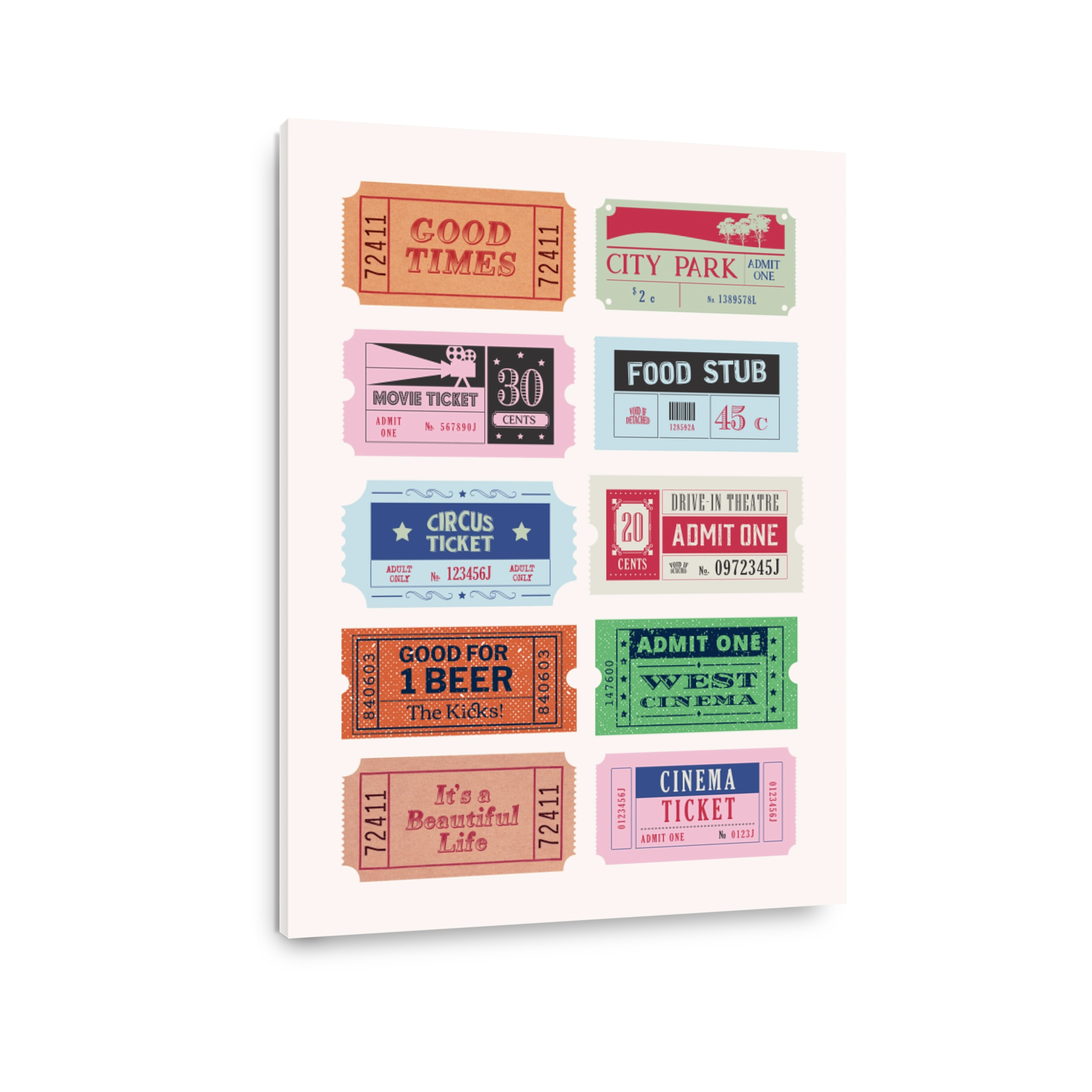 Collection of Vintage Style Tickets
