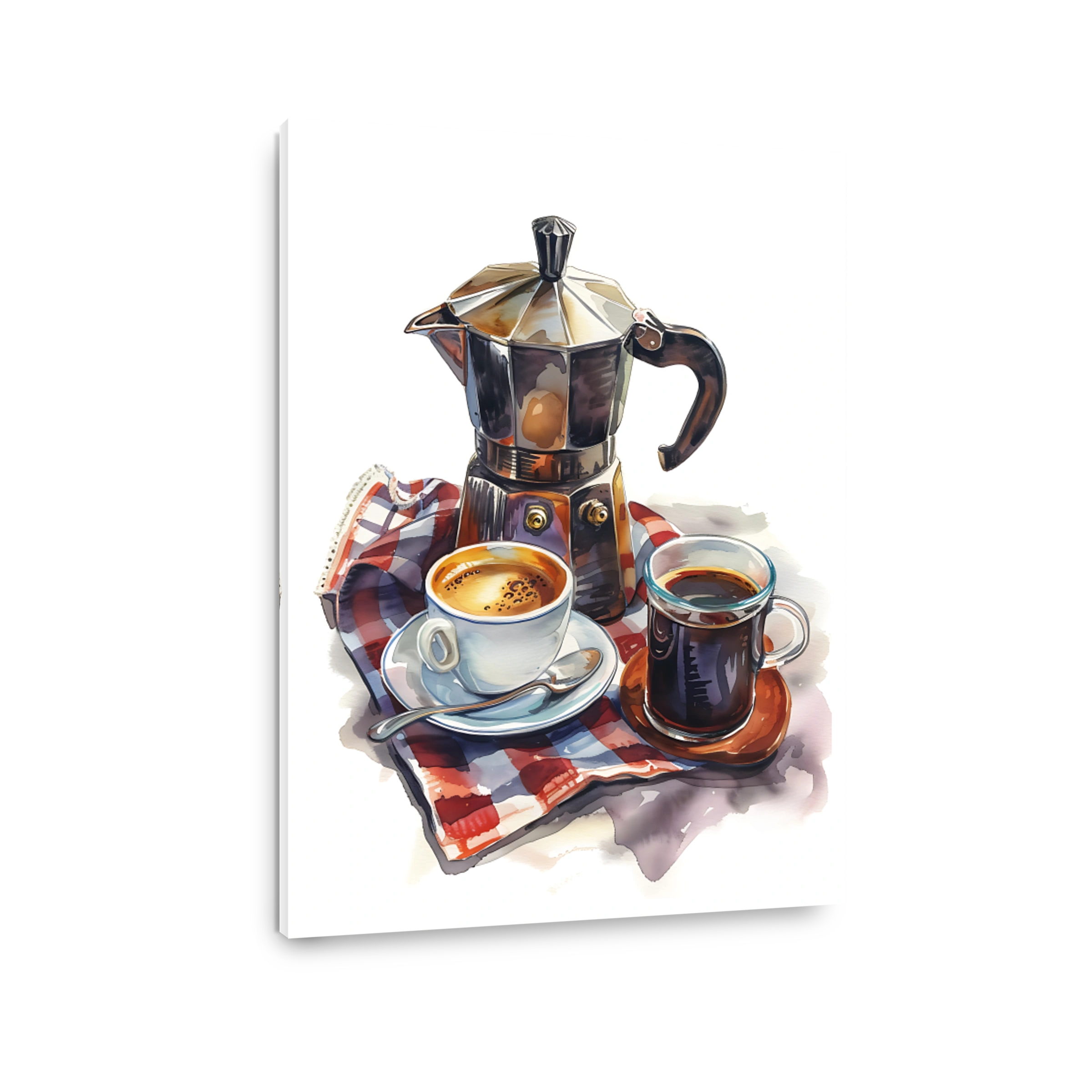 Morning Coffee Ritual Watercolour