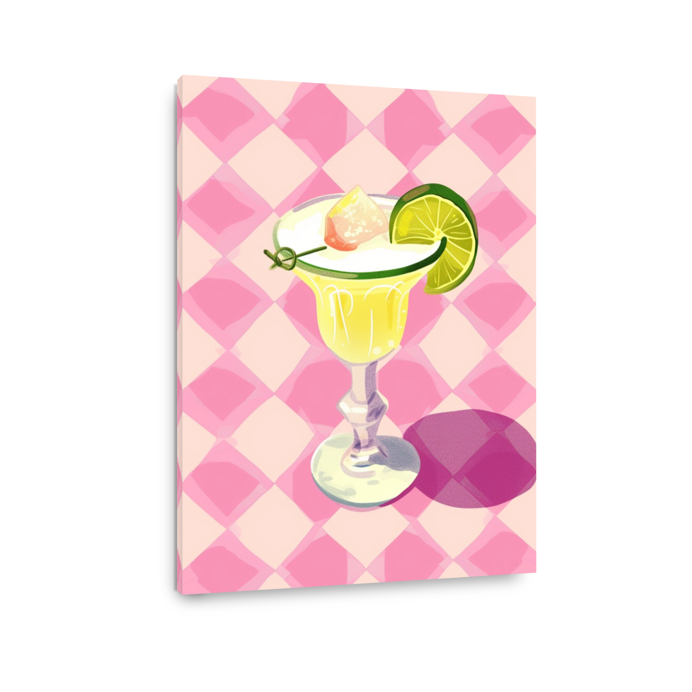 Refreshing Cocktail with Lime and Fruit