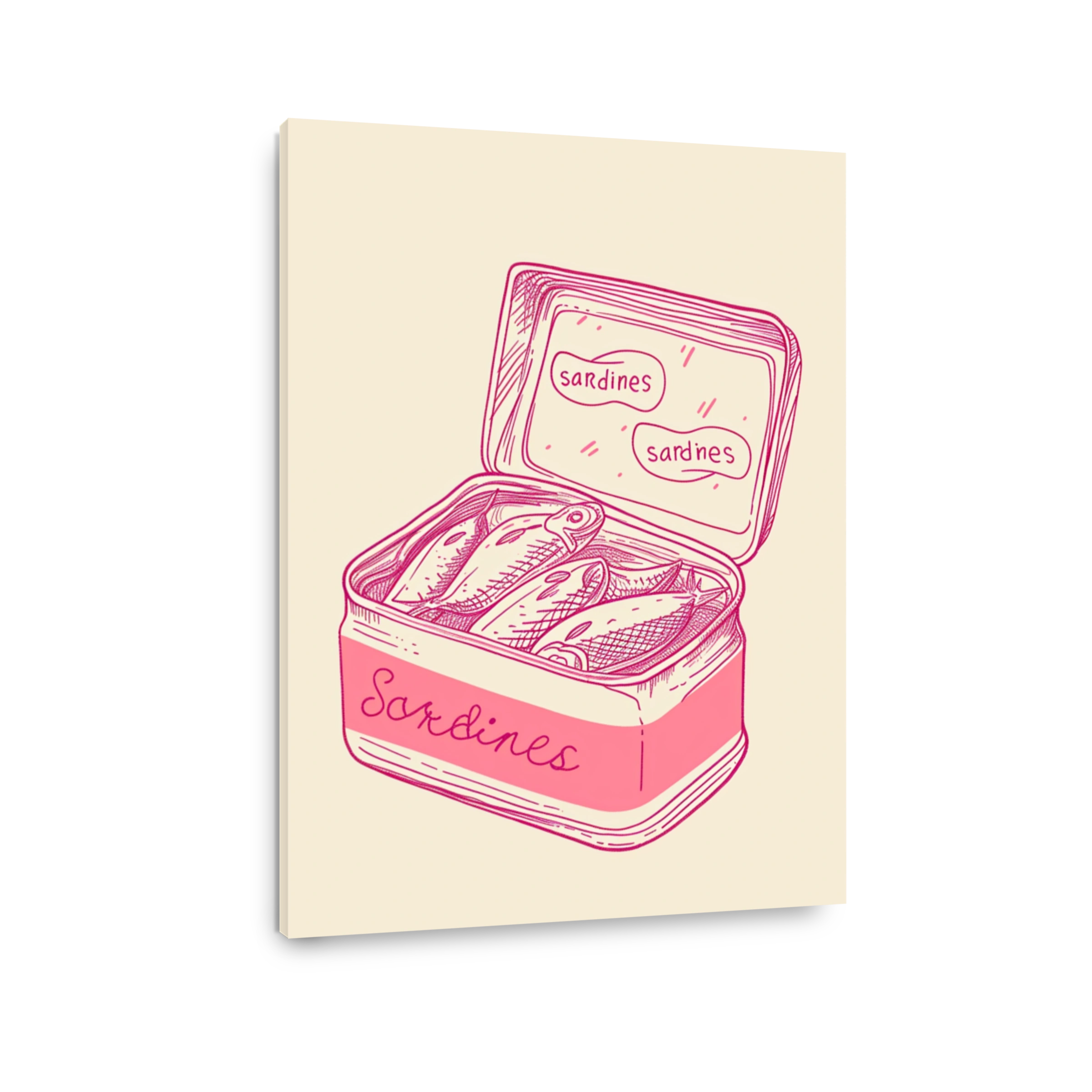 Quirky Sardine Can Illustration