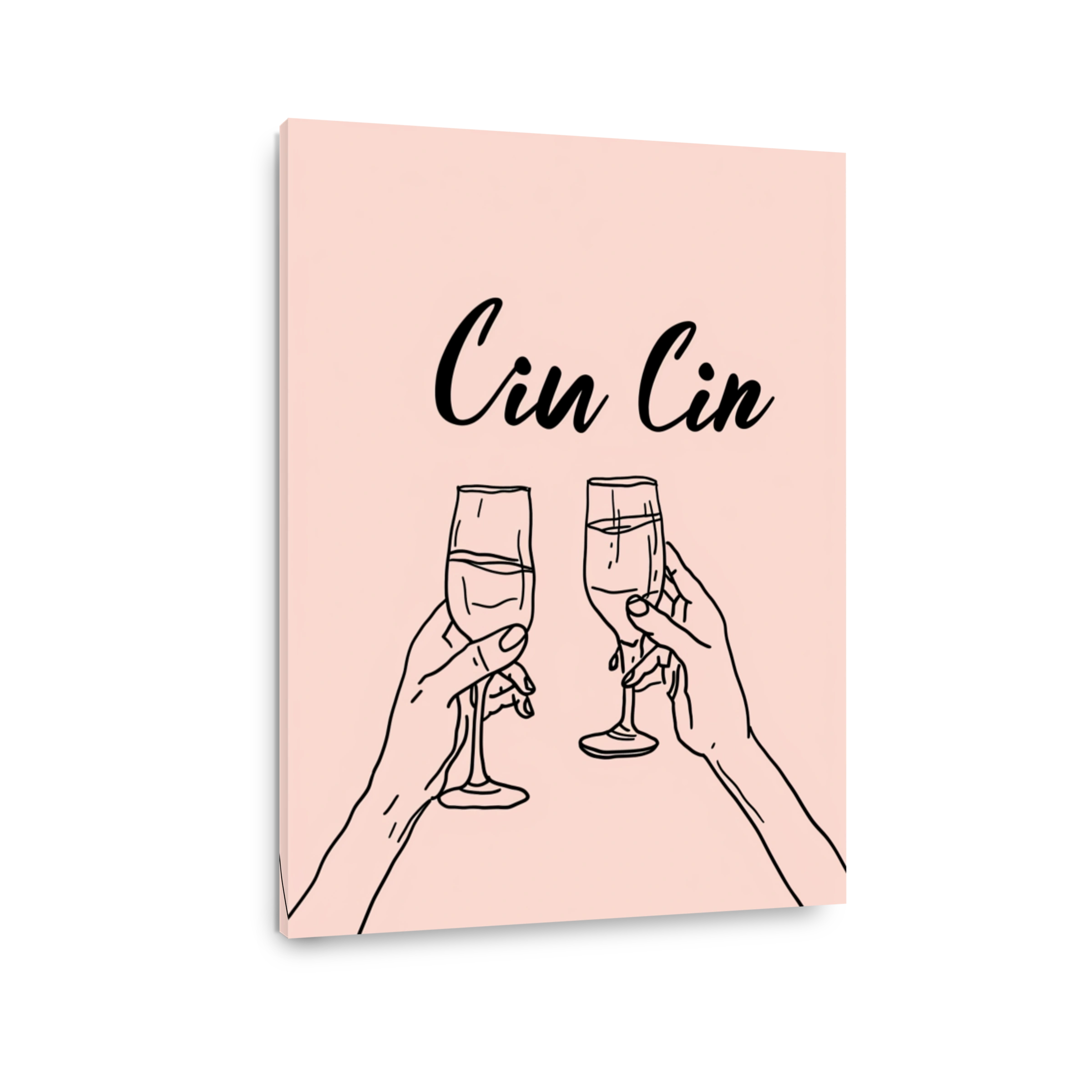 Cin Cin Toast Line Art