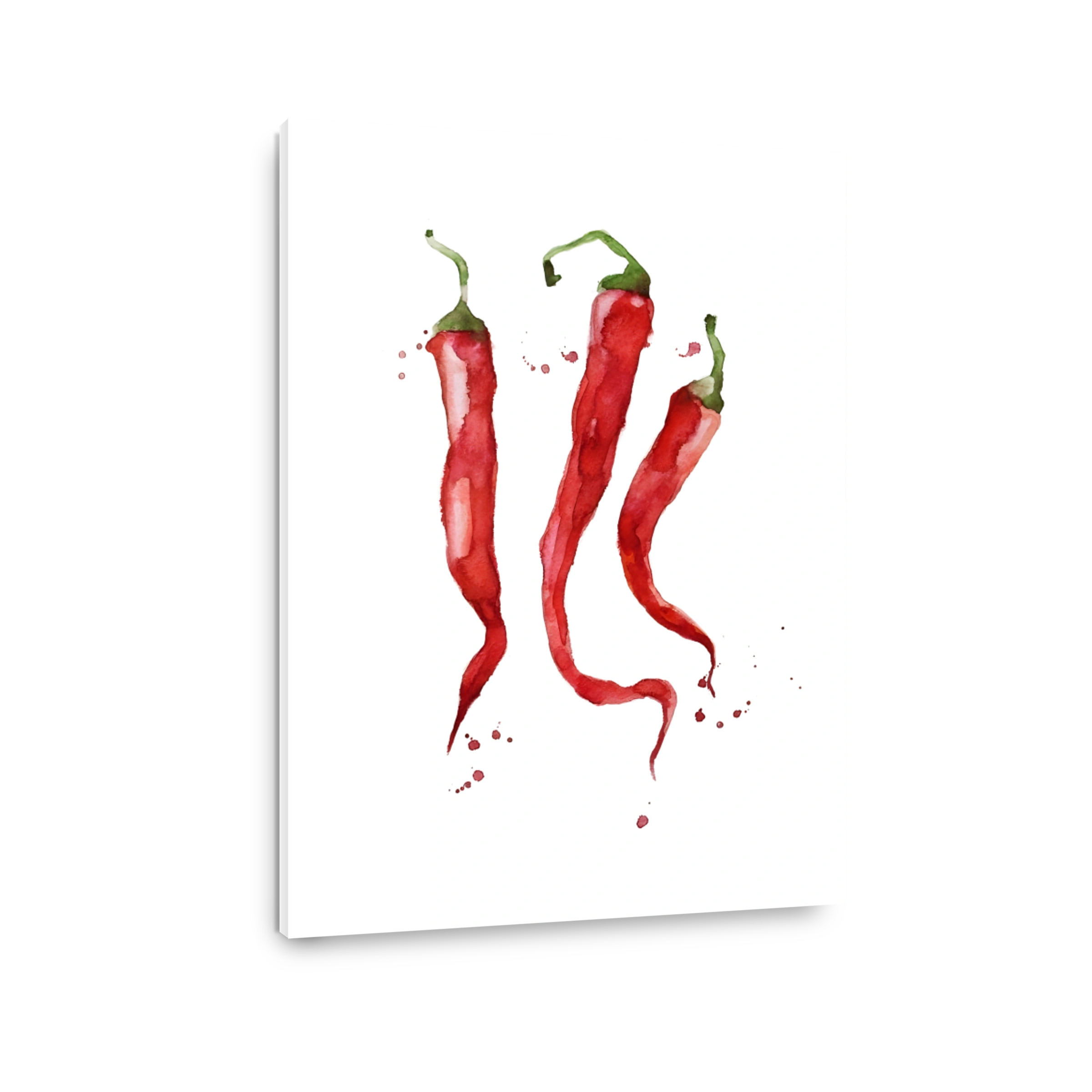 Vibrant Watercolour Chilli Peppers