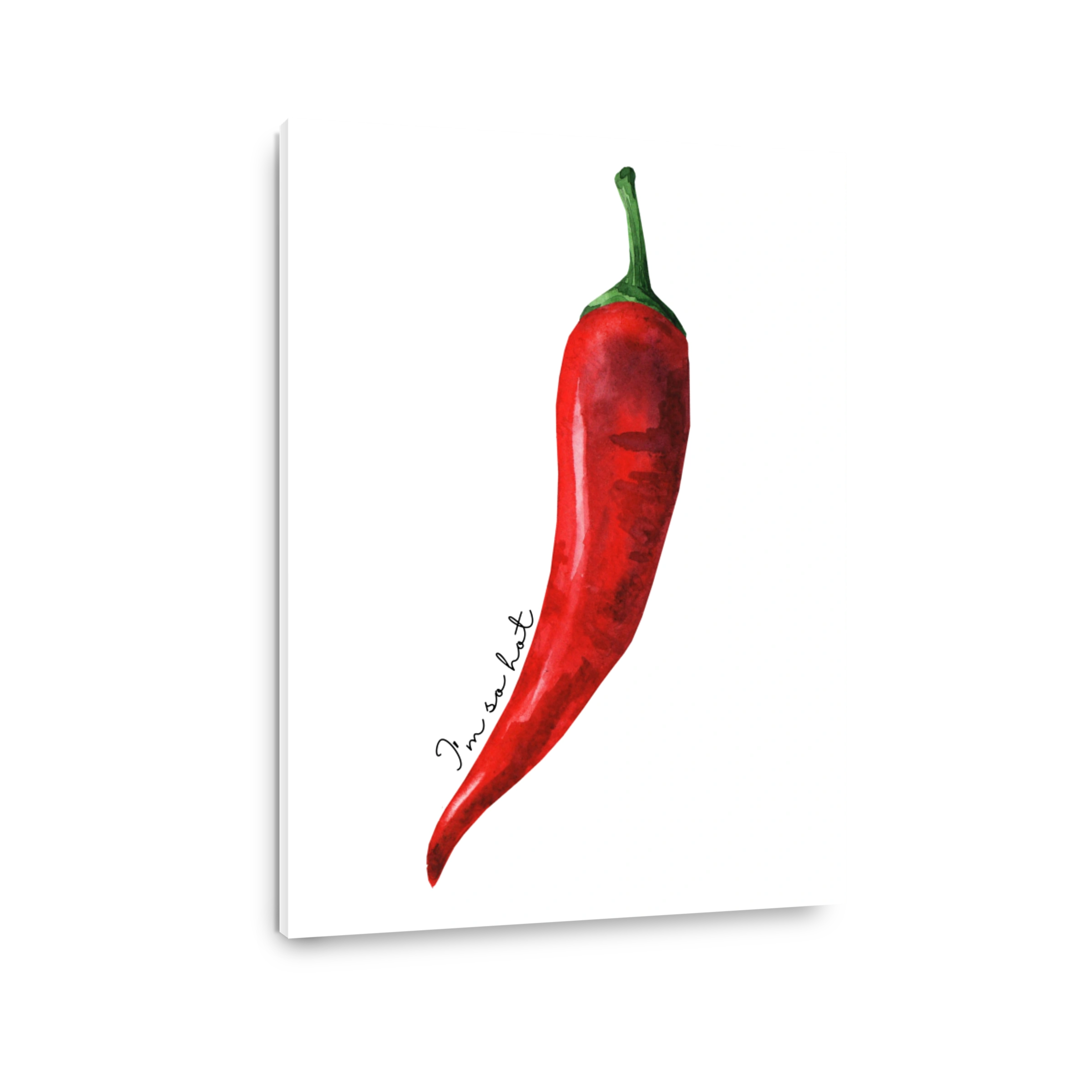 Watercolour Red Chilli Art