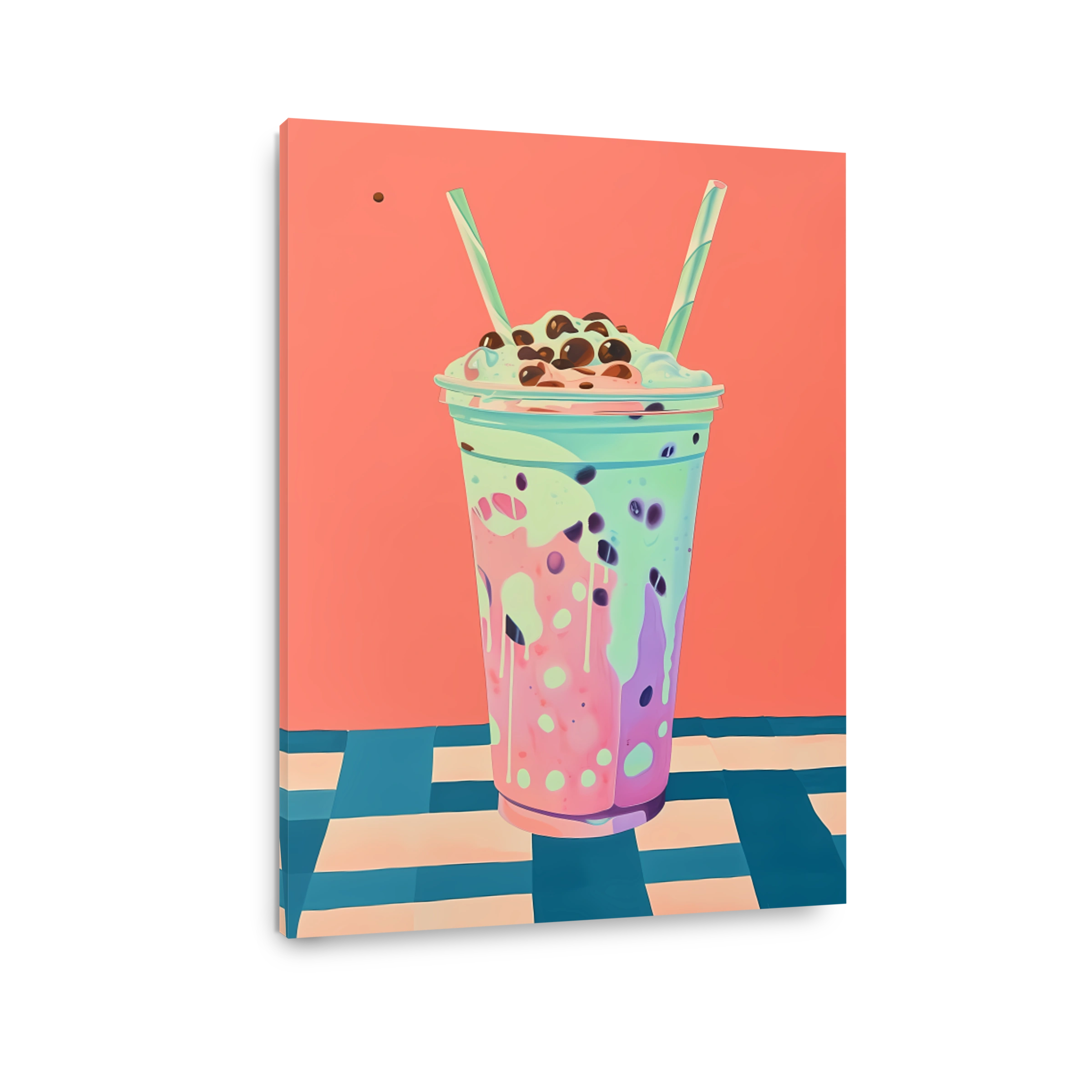Vibrant Bubble Tea Artwork