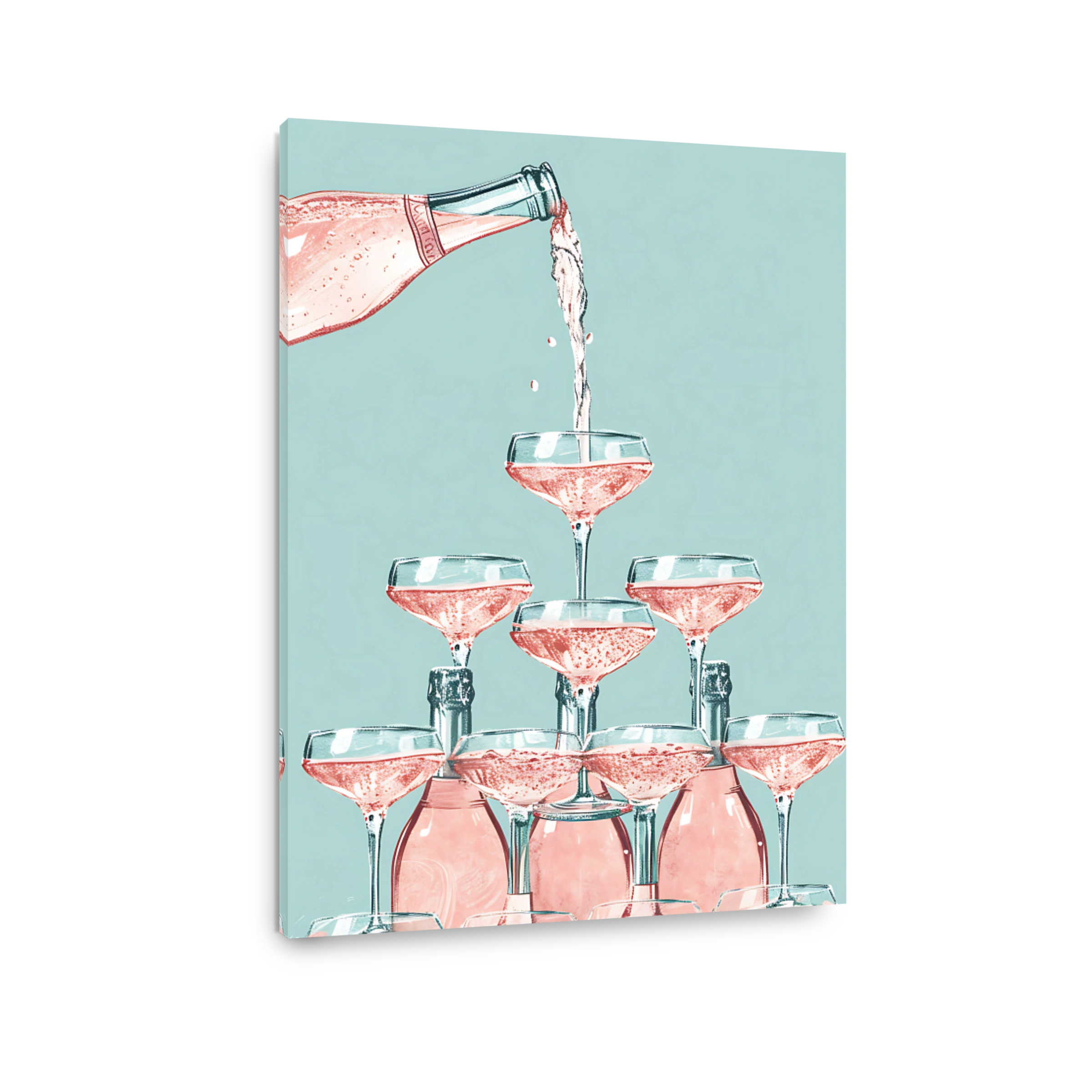 Champagne Tower Celebration Illustration