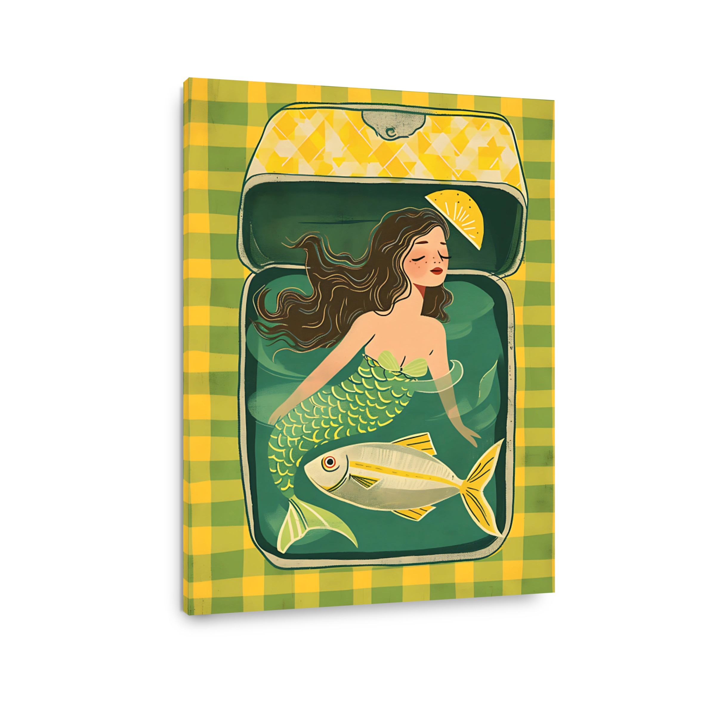 Whimsical Mermaid in a Sardine Can